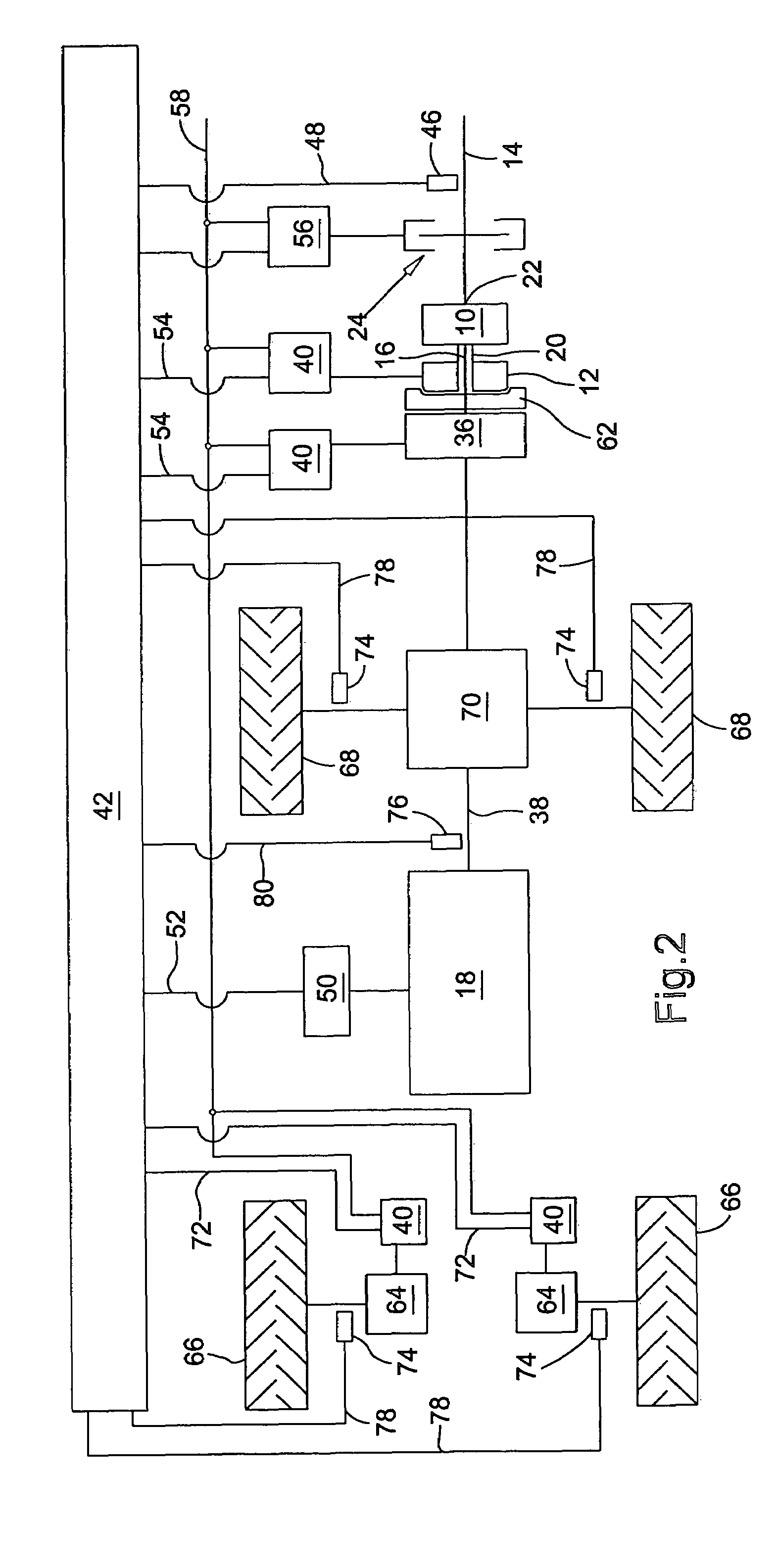 Drive arrangement for the drive of attached implements for a vehicle