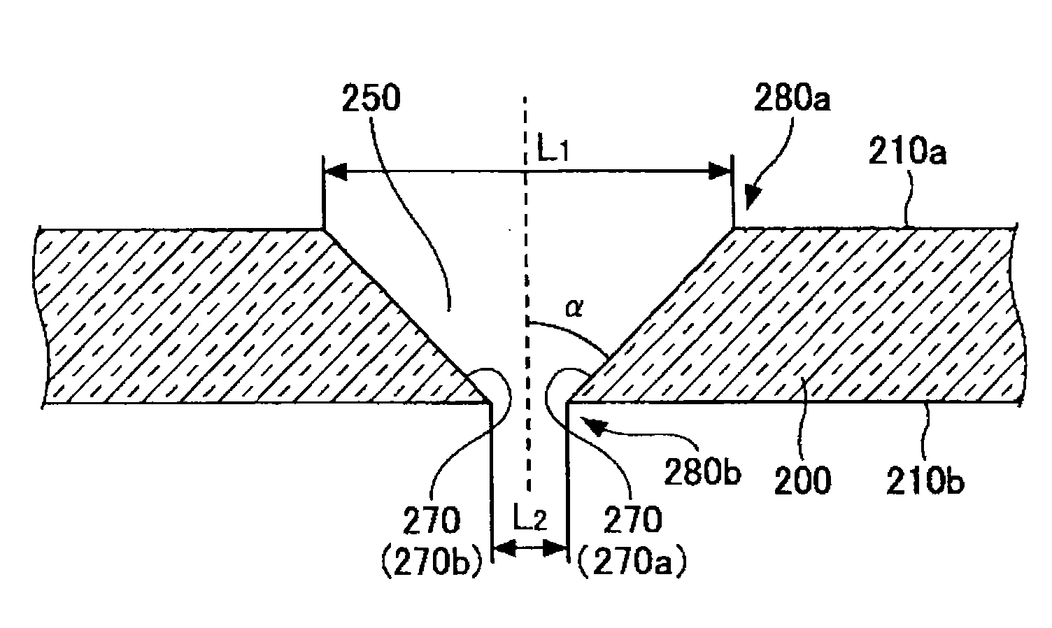 Glass substrate for forming through-substrate via of semiconductor device