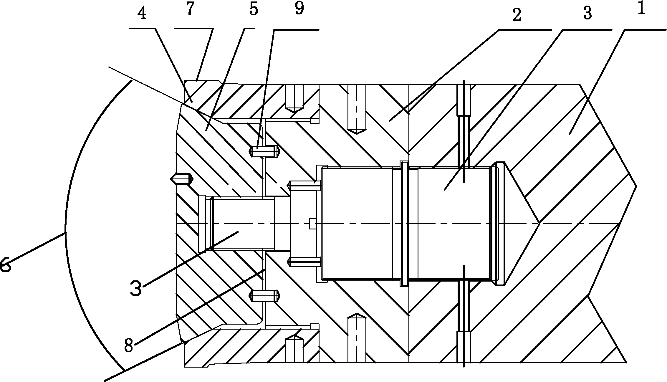 Fixed dummy block for aluminum section extruder