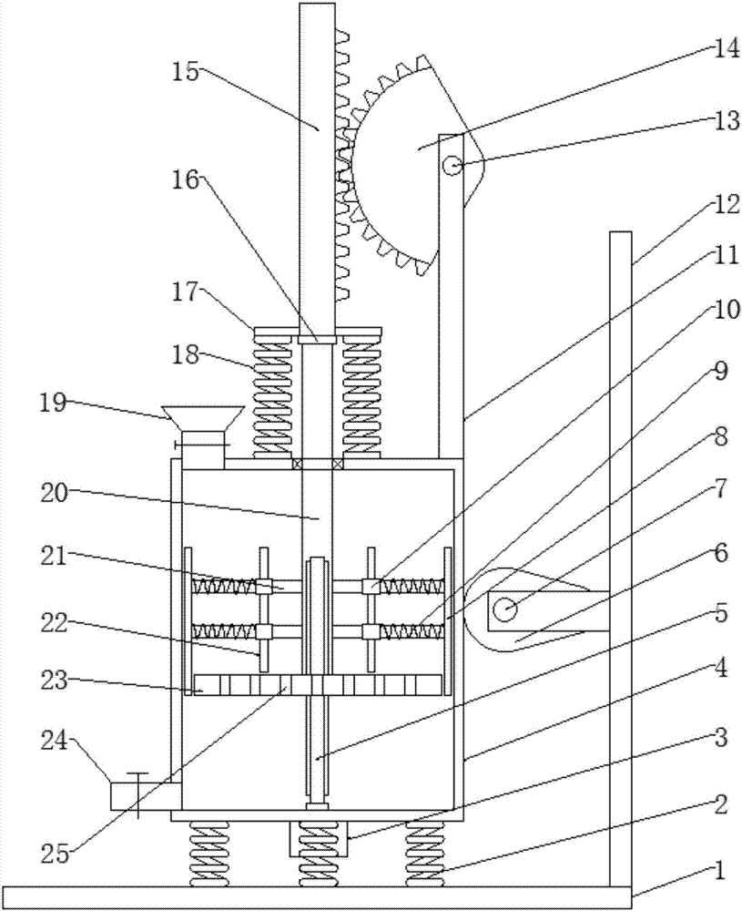 Device for uniformly stirring and mixing coating for buildings