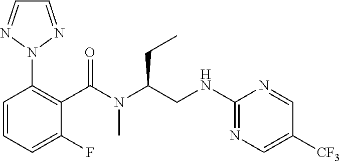 N-(2,2-difluoroethyl)-N-[(pyrimidinylamino)propanyl]arylcarboxamides