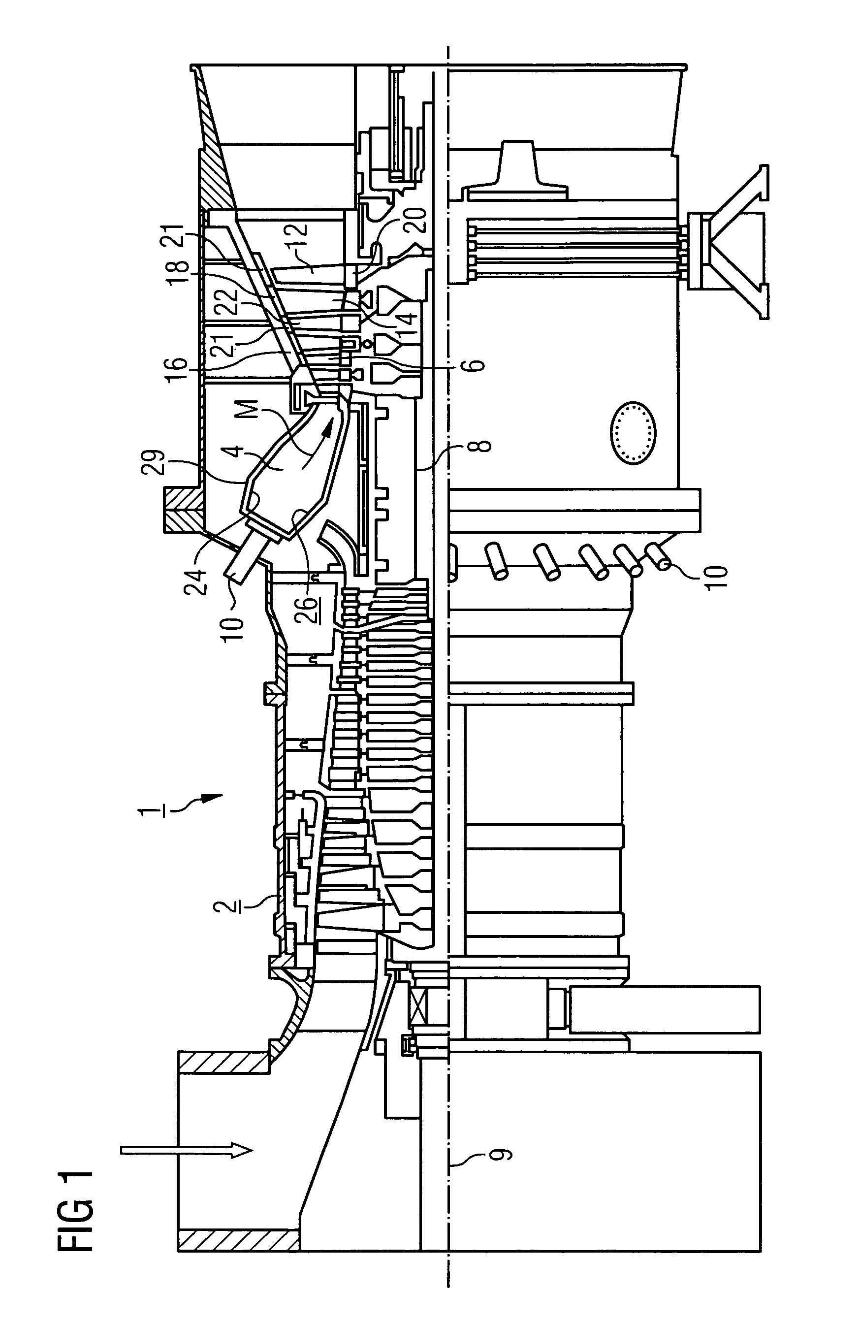 Heat shield arrangement for a component guiding a hot gas in particular for a combustion chamber in a gas turbine