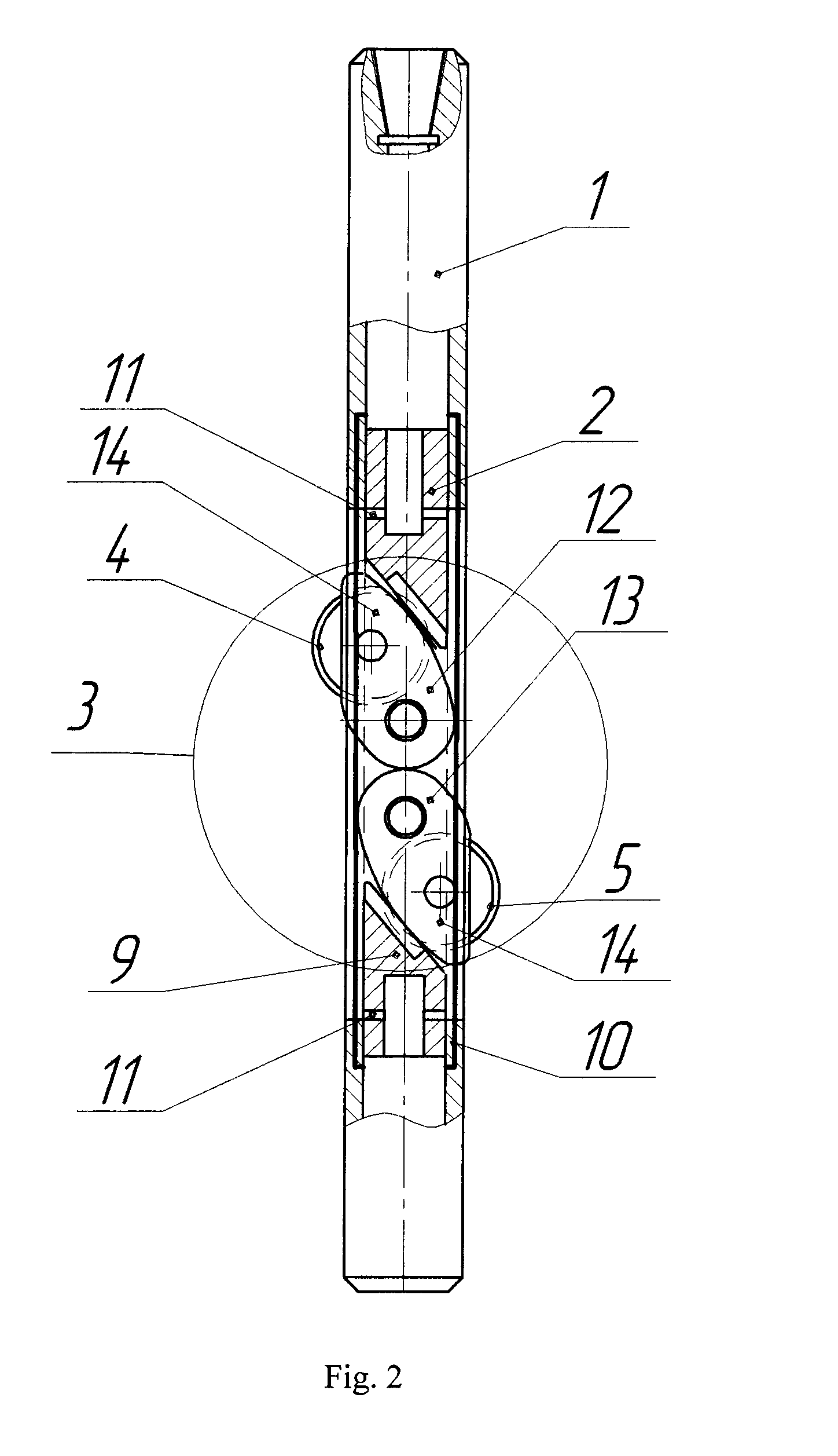 Cutting unit of a hydromecanical slot perforator