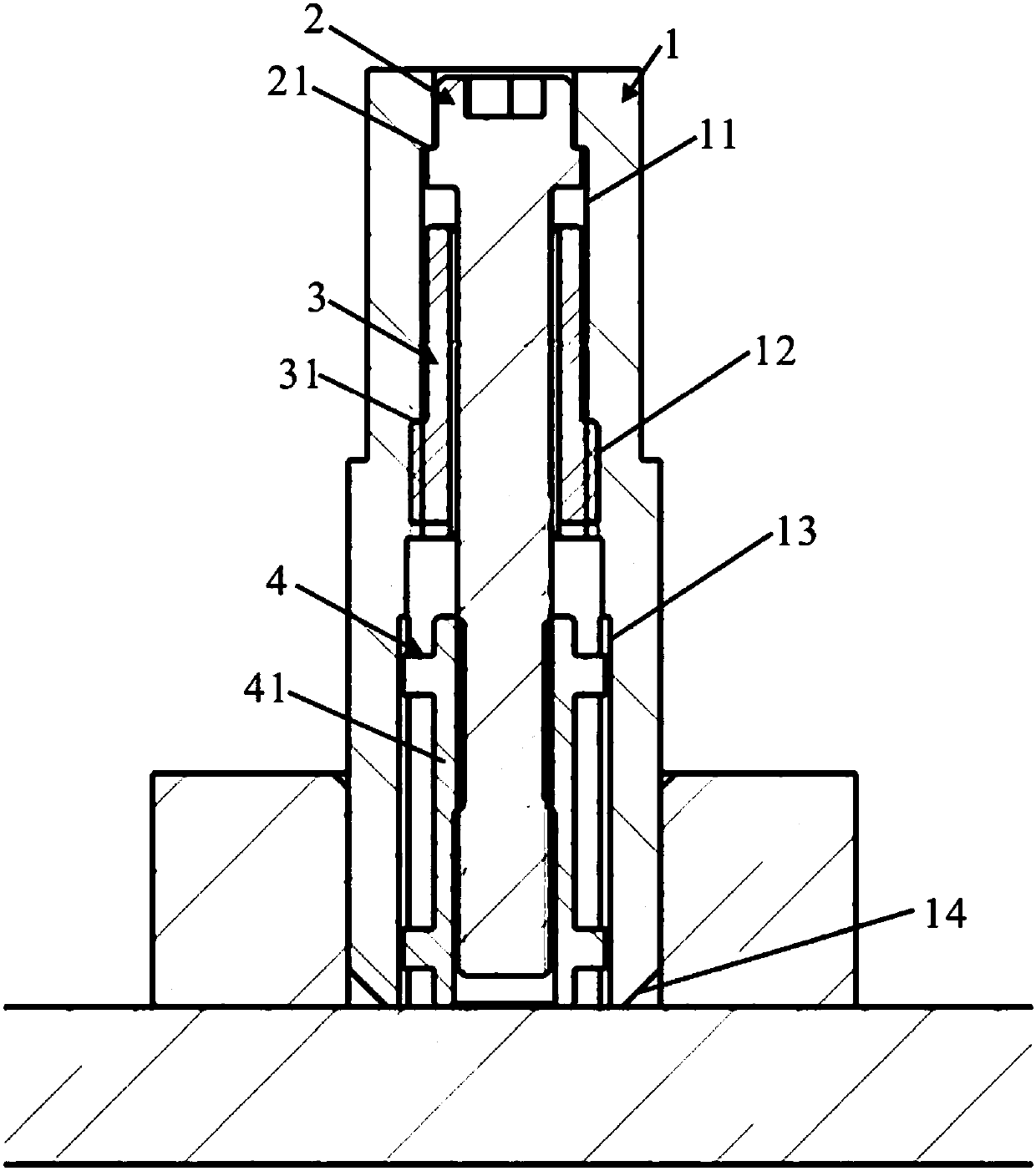 Self-ejection type positioning pin for sliding plate