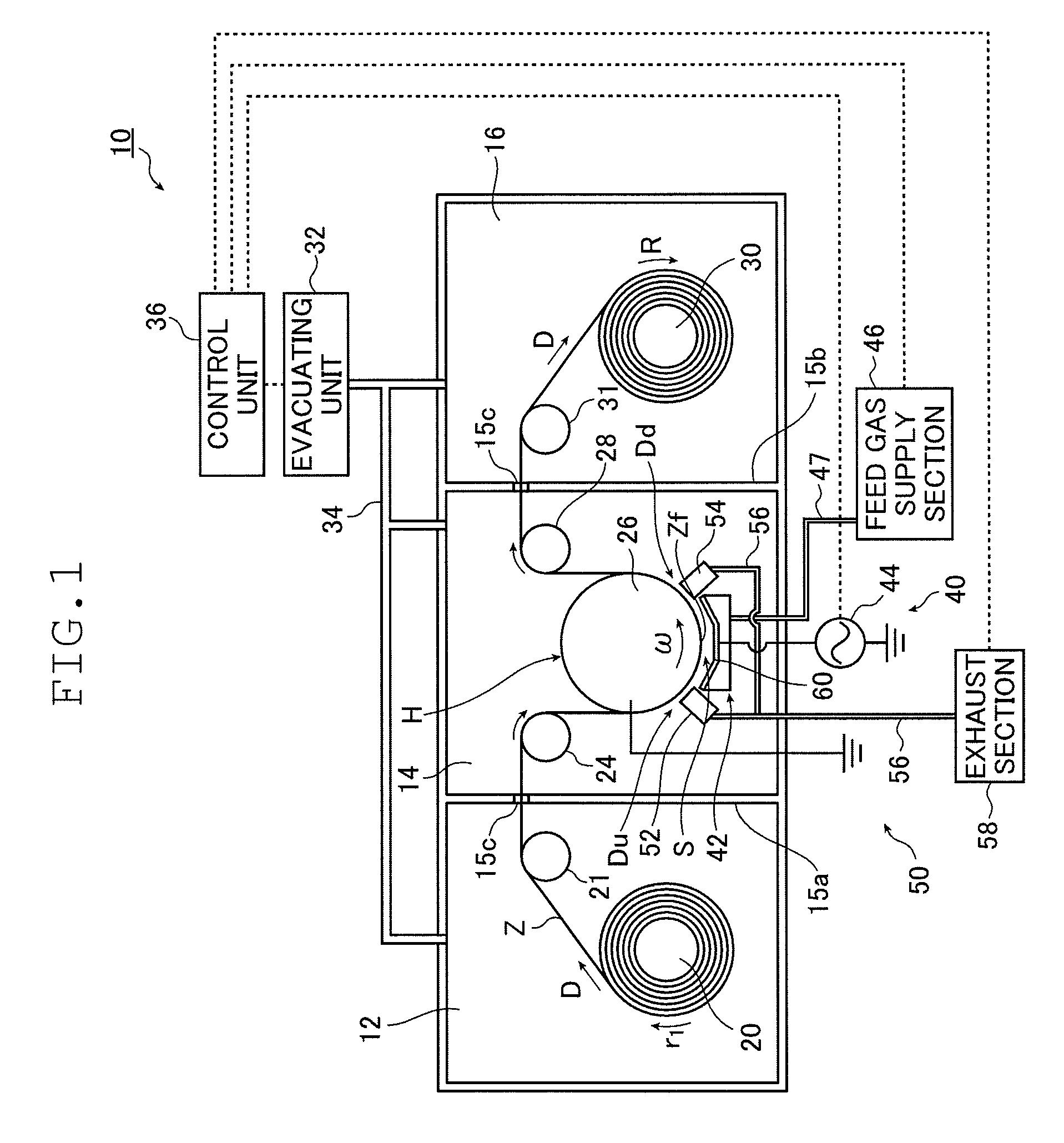 Film depositing apparatus