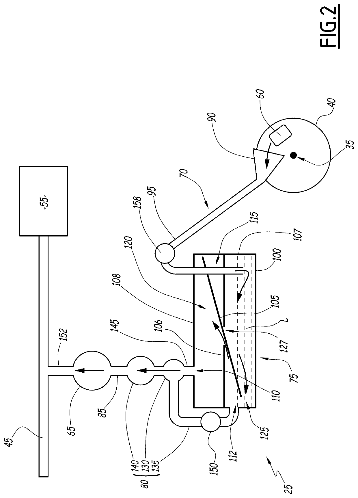 Particle-collecting device and vehicle equipped with such a device
