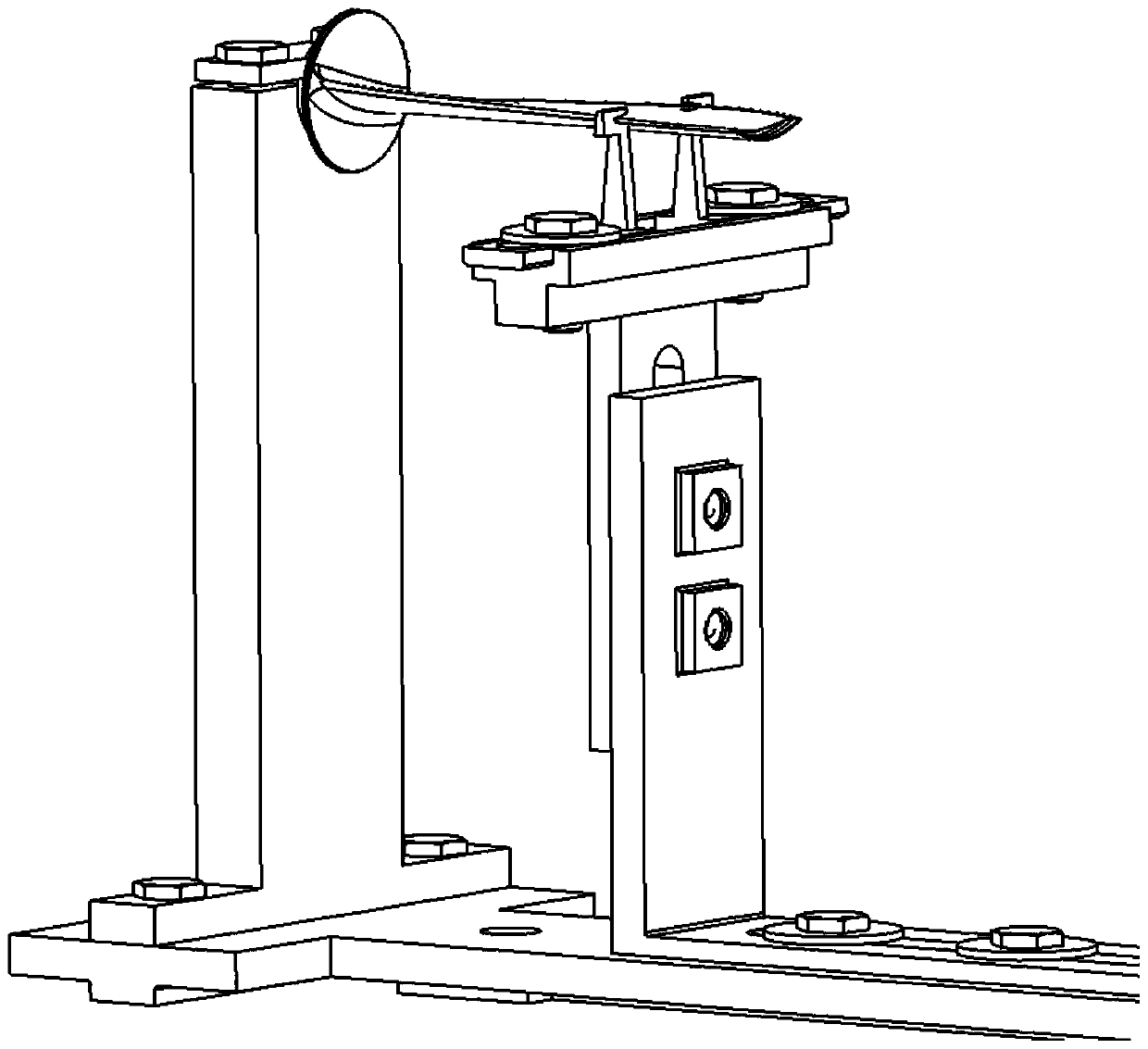 A tooling structure that can realize stable clamping of any axial-flow blade