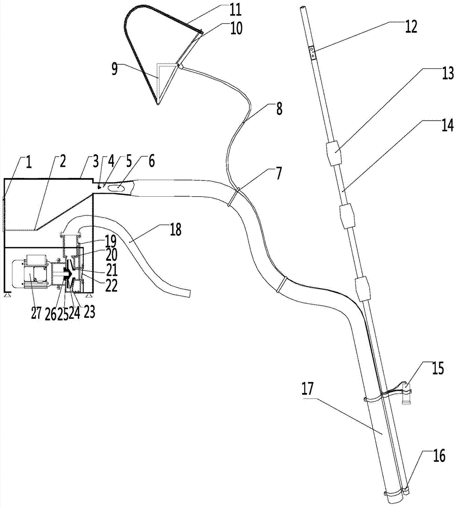 Suction type sea cucumber fishing device and method