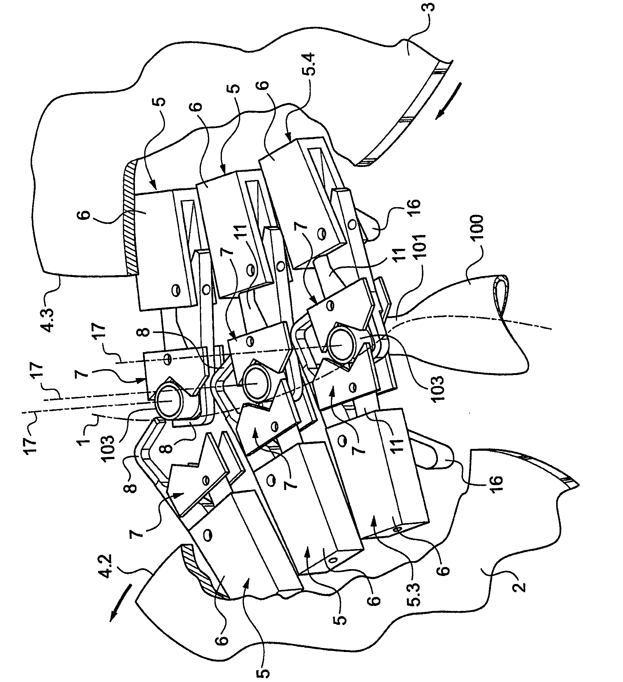 Method and device for positioning containers and plant for treating ...