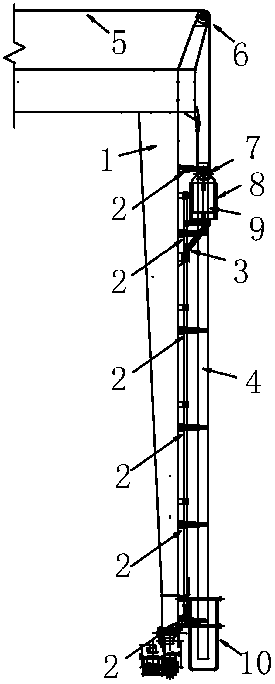 Balancing weight device of crane