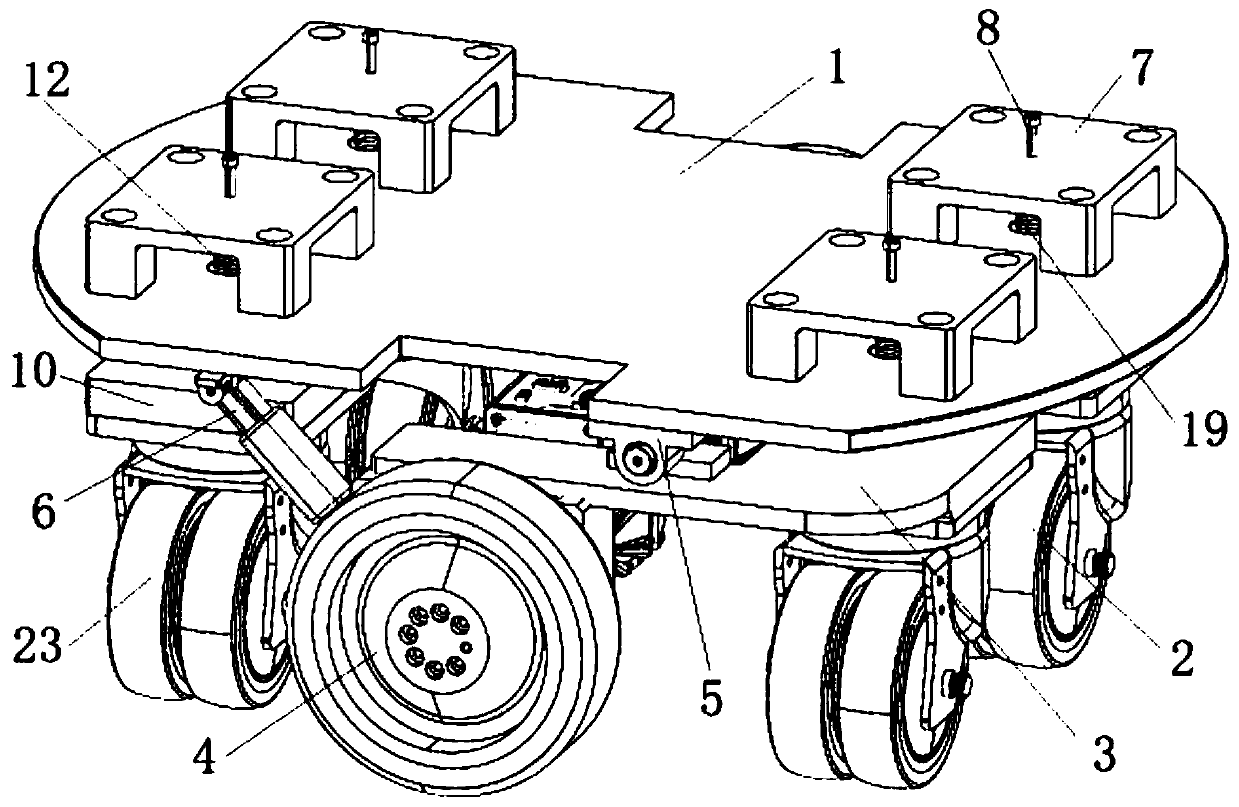 Universal indoor suspension chassis suitable for various pavements