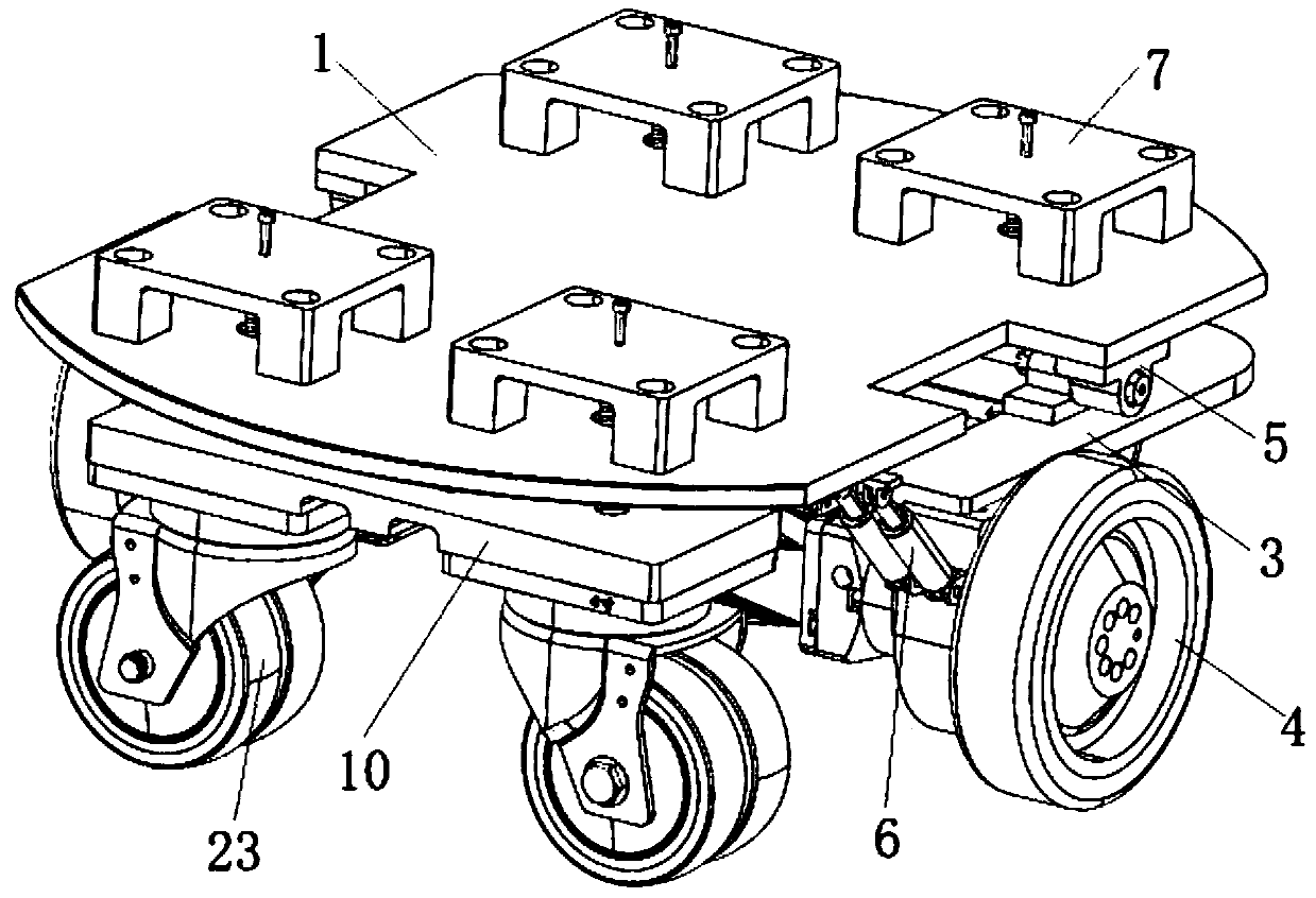 Universal indoor suspension chassis suitable for various pavements