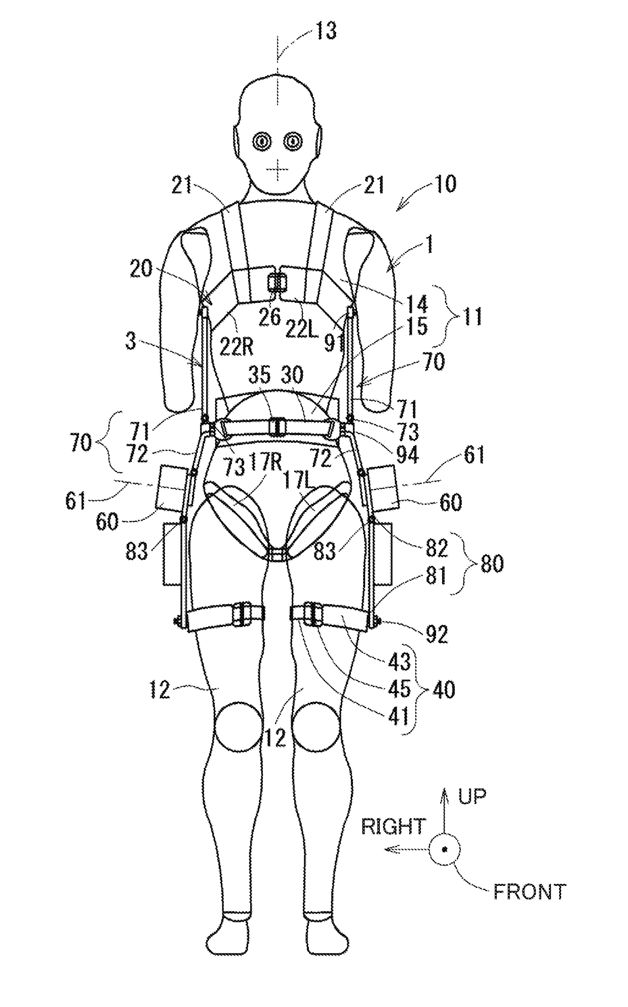 Wearable assist robot apparatus