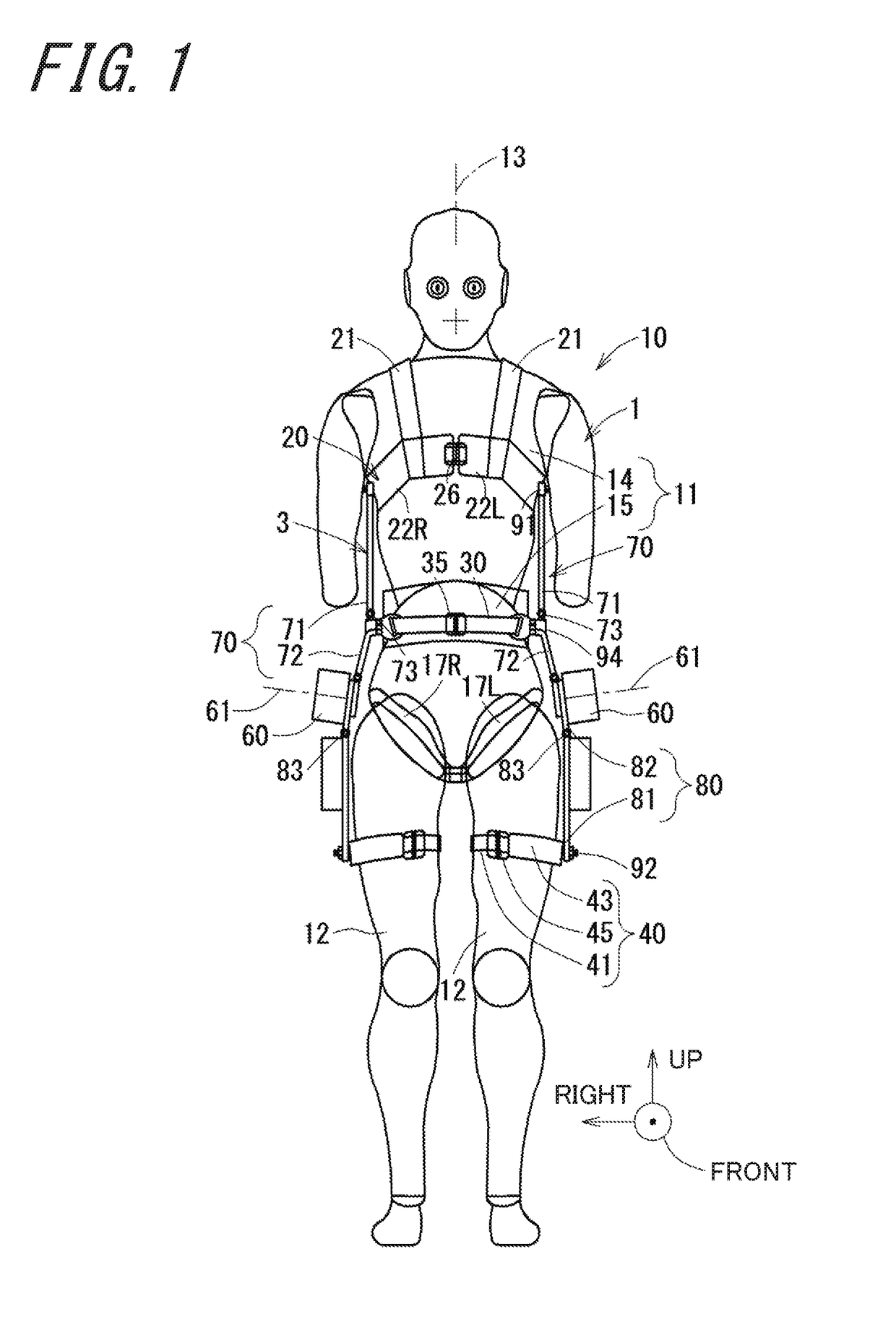 Wearable assist robot apparatus