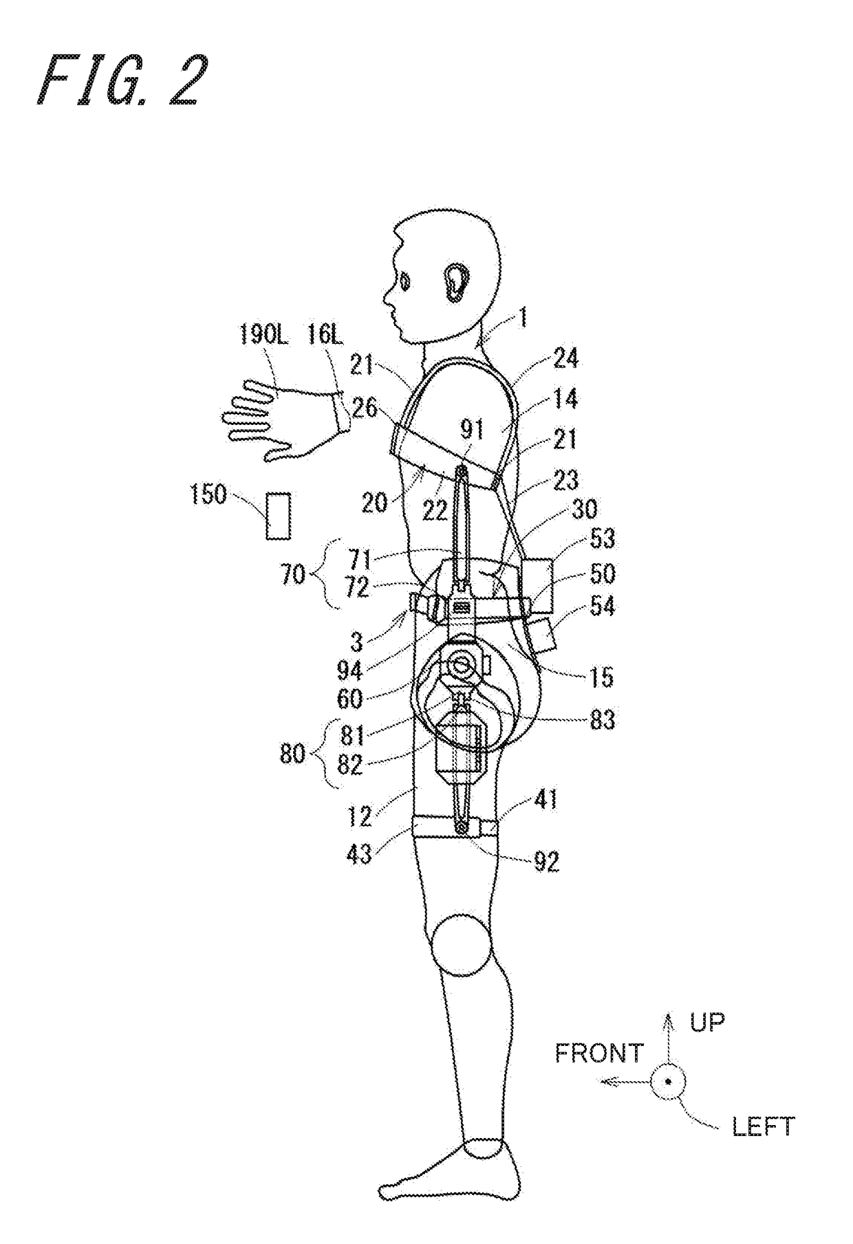 Wearable assist robot apparatus