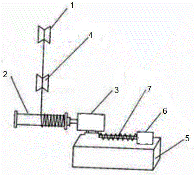 Wire arrangement device of medium wire drawing machine