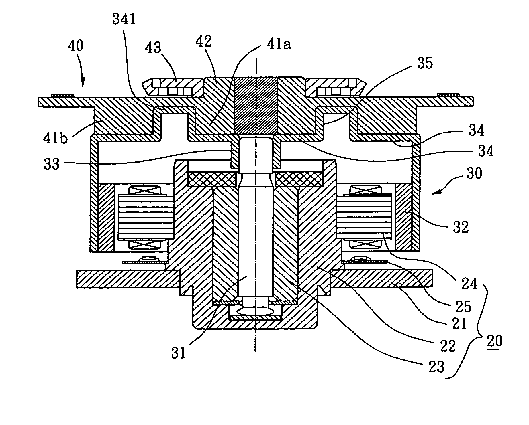 Brushless DC motor with tray coupling structure