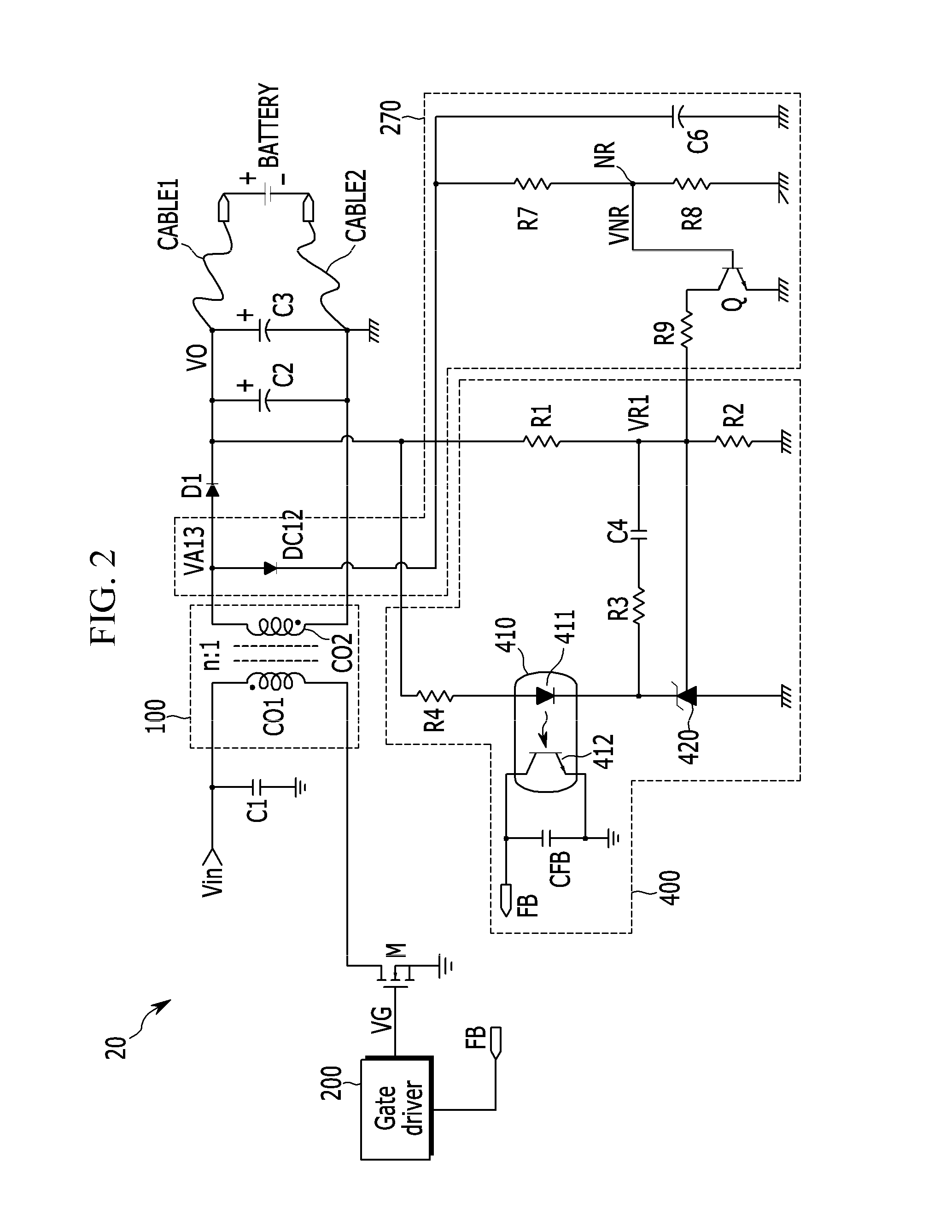 Cable compensation circuit