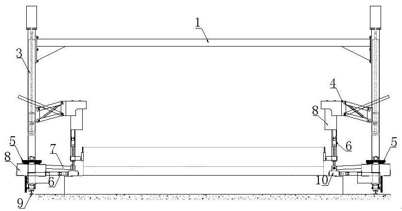 crts Ⅲ type slab ballastless track slab automatic intelligent fine adjustment construction device and construction method