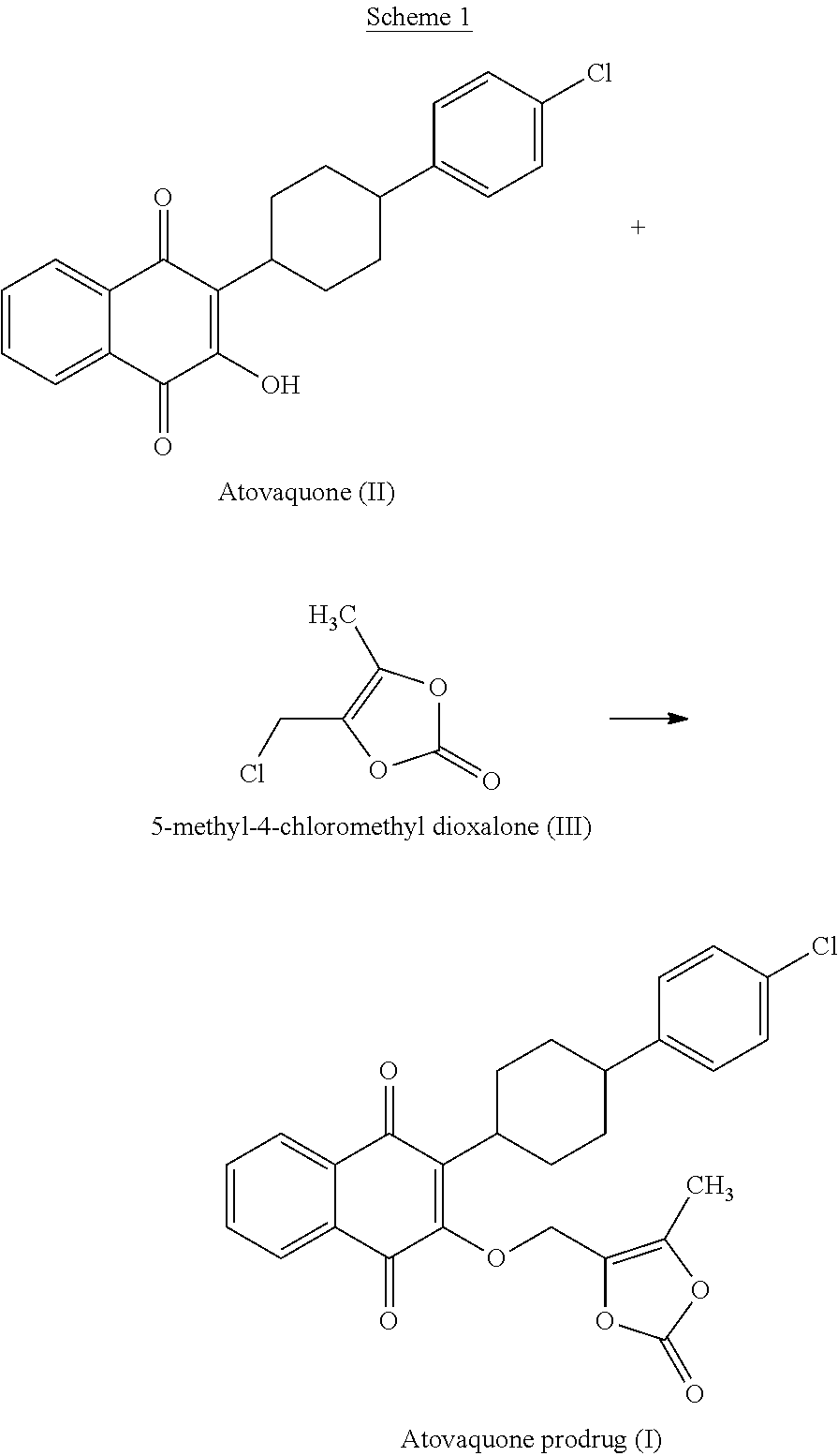 3-(5-methyl-2-oxo-l, 3-dioxol-4-yl) methyloxy-2- trans-[(4-chloro phenyl) cyclohexyl][1,4]naphthaquinone-atovaquone prodrug
