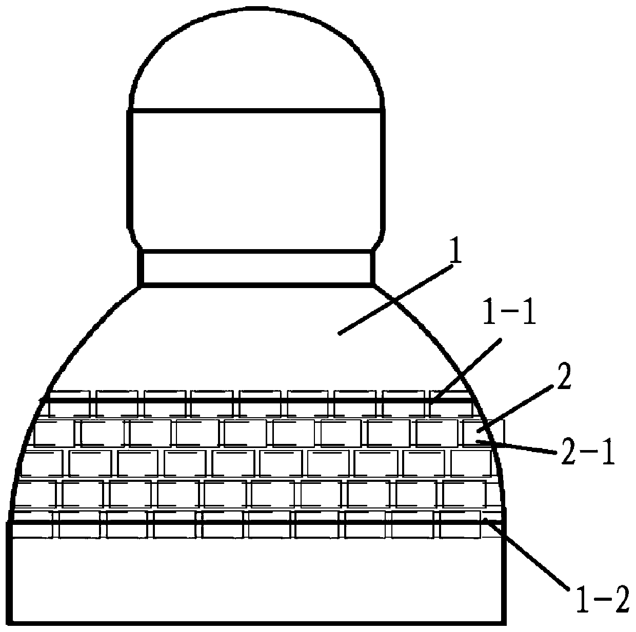 A local heat treatment annealing device and method for blast furnace hot blast furnace shell