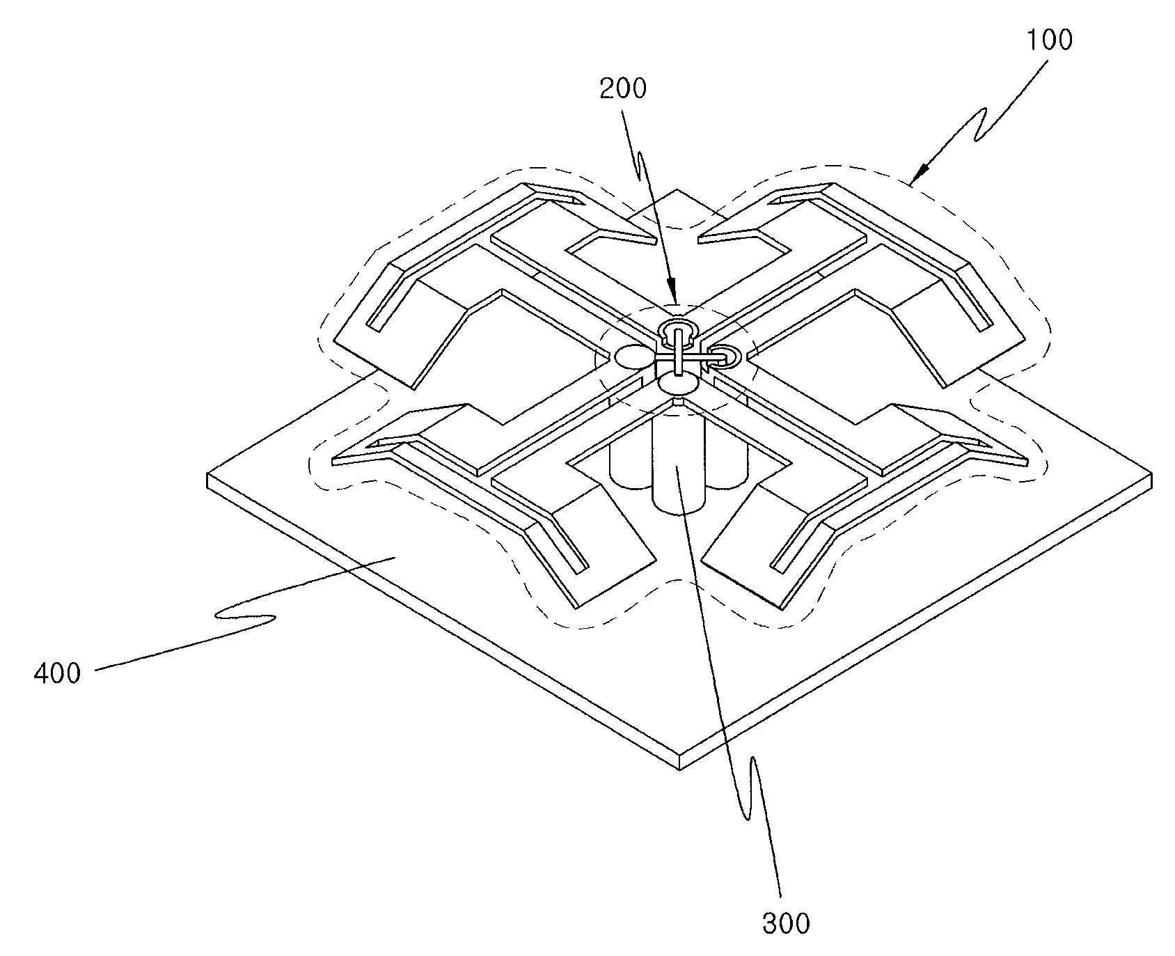 Bent folded dipole antenna for reducing beam width difference