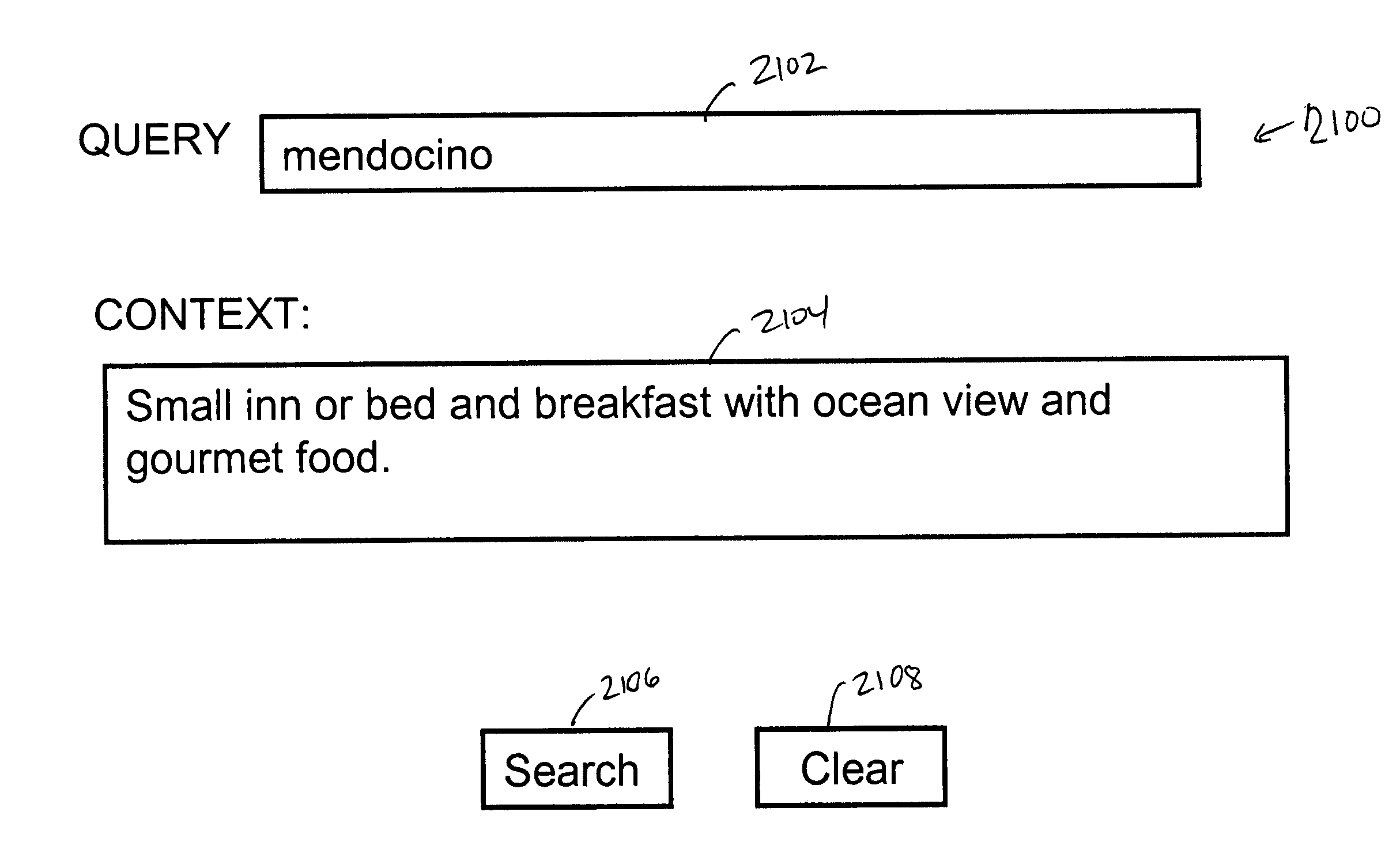 User interfaces for search systems using in-line contextual queries