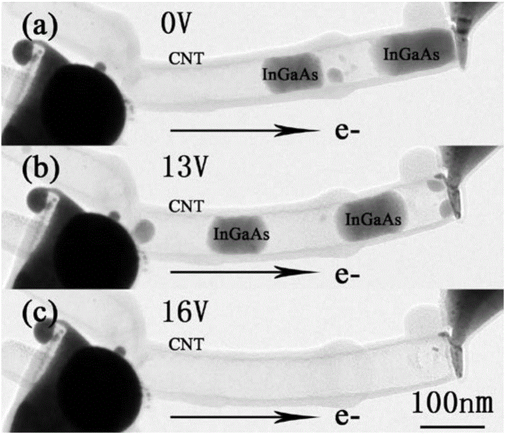 Method for preparing carbon nanotubes by electron beam induced deposition