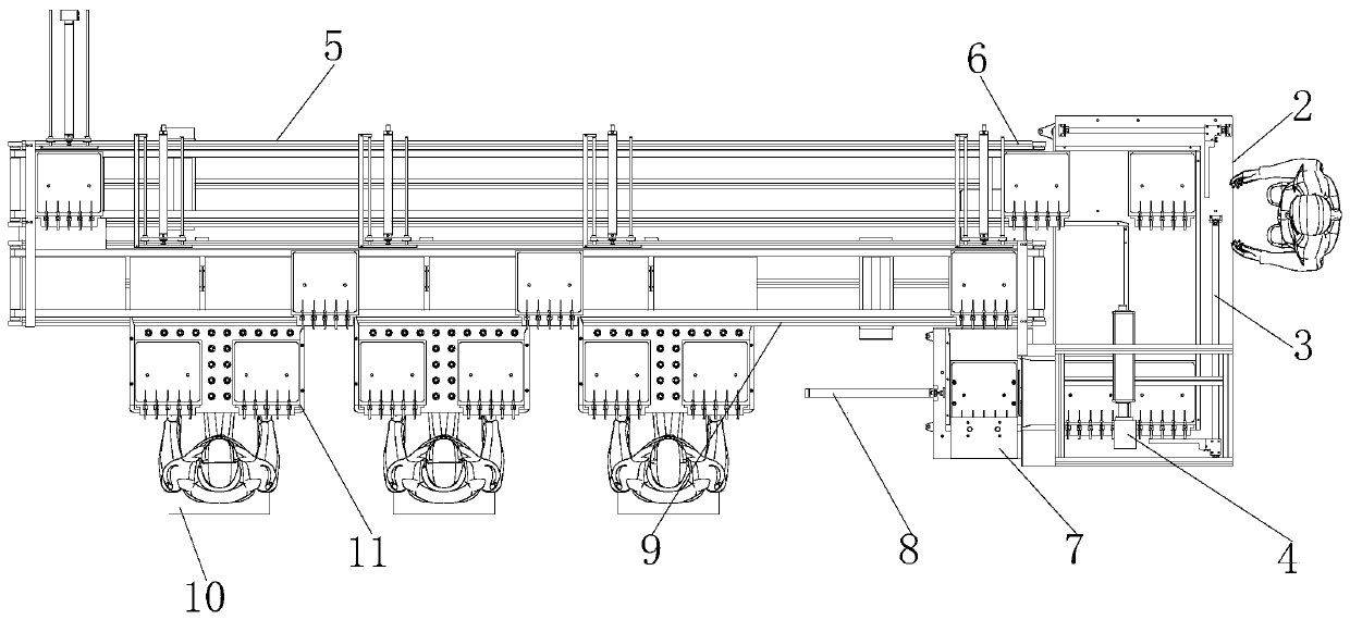 Laser welding production line for chips and leg wires of electronic detonators