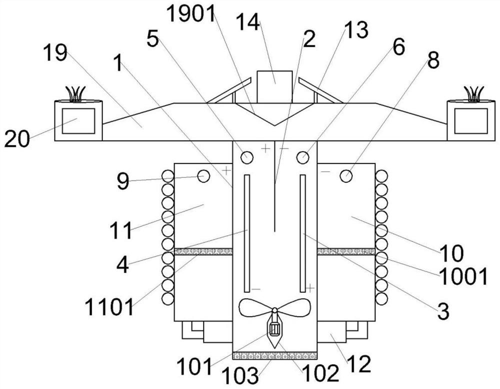 A water ecological restoration device and restoration method thereof