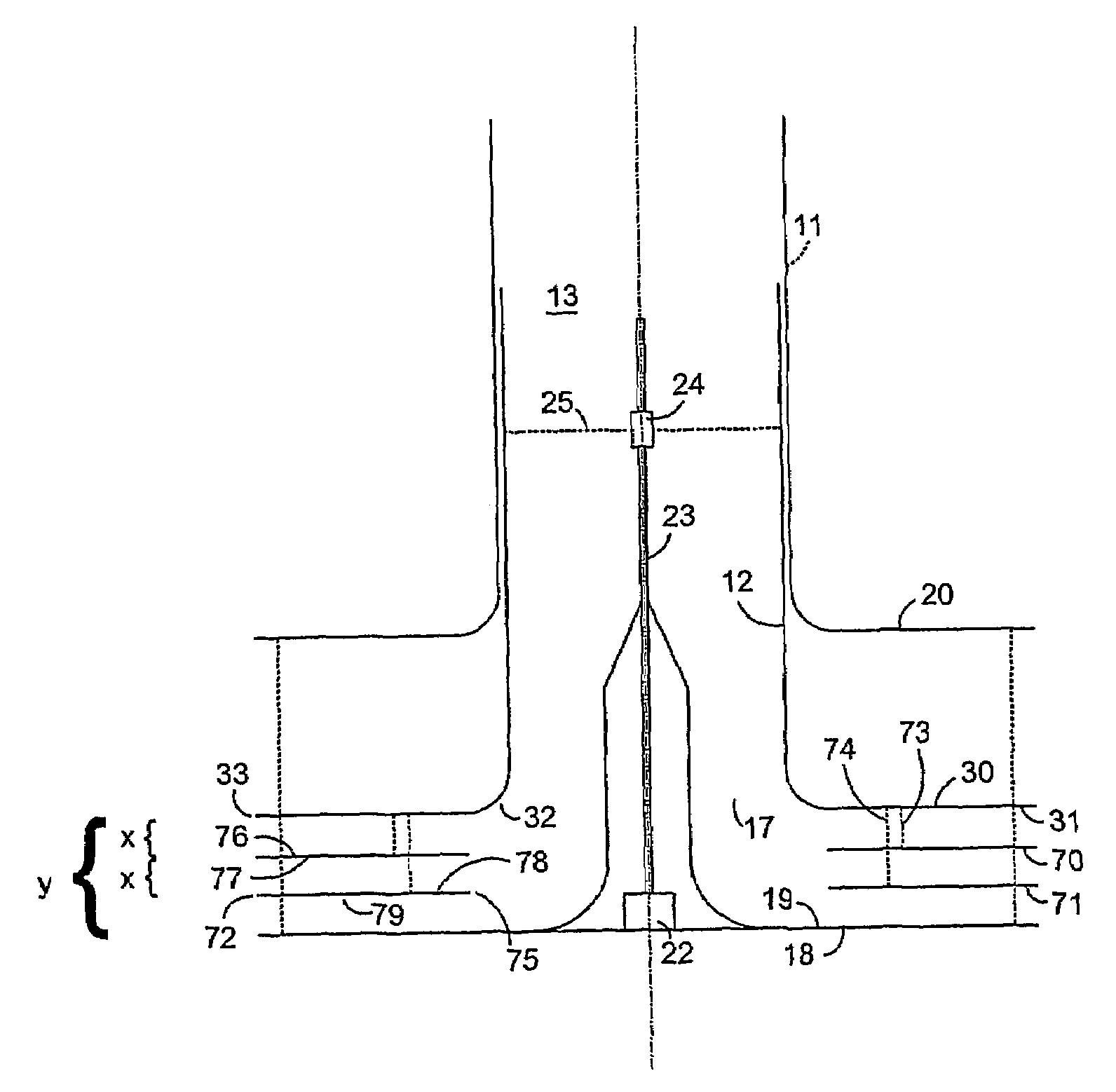Adjustable valve for variable flows and a method for reducing flow through a valve