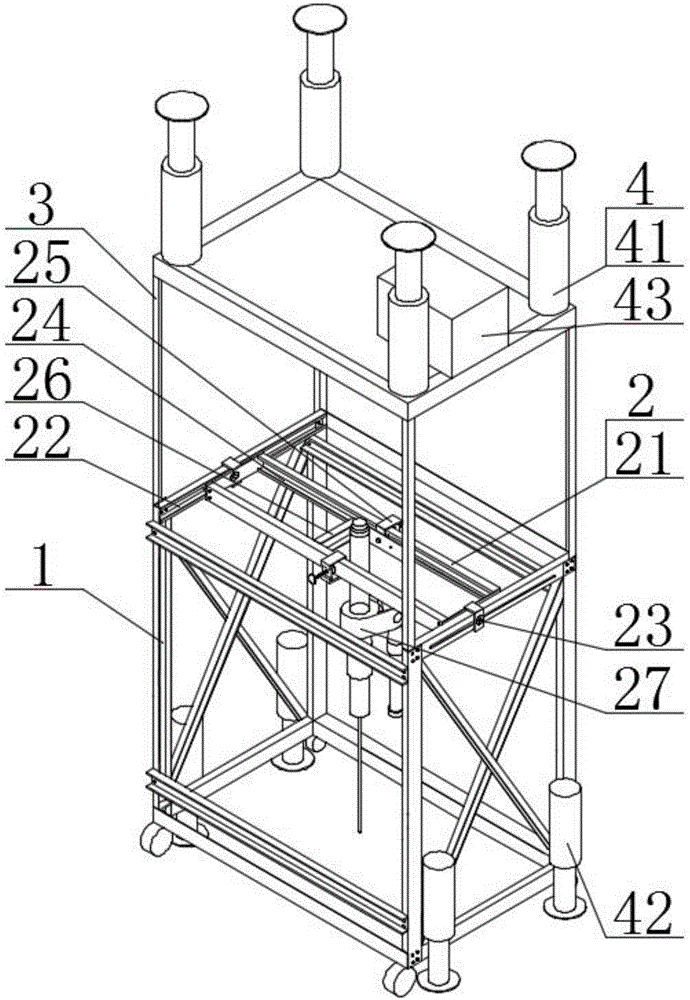 Coal-mine underground base plate anchor rod hole-drilling stabilizer