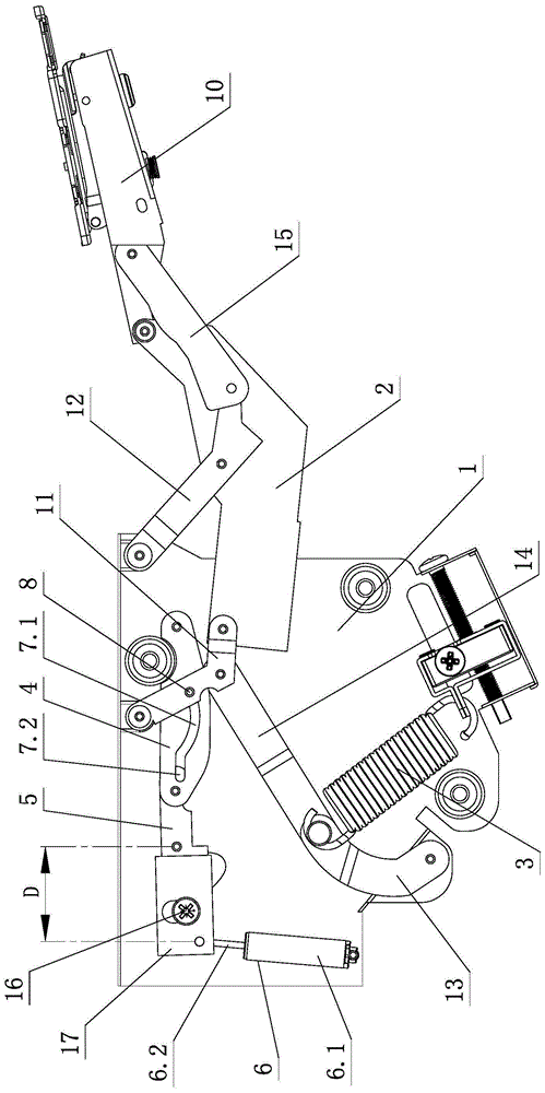 Adjustable furniture damping control structure