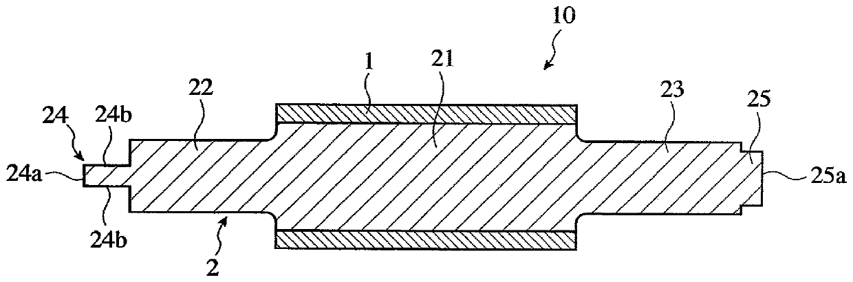 Compound roll for rolling and method for producing same
