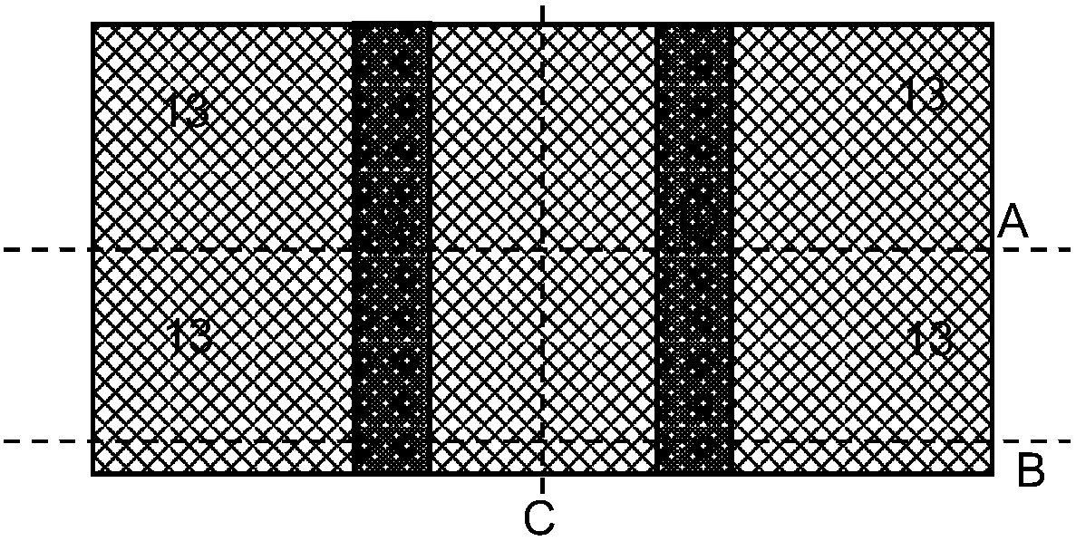 Inverted U gate auxiliary control double-side gate main control bidirectional tunneling transistor and manufacturing method thereof