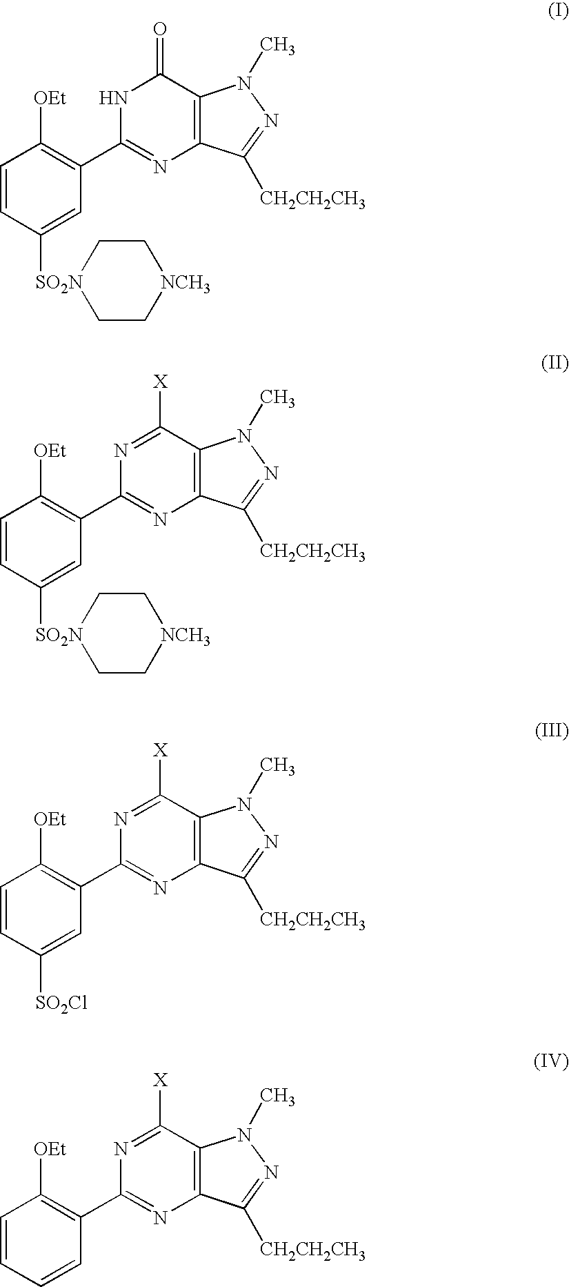 Process for the preparation of sildenafil and intermediates thereof