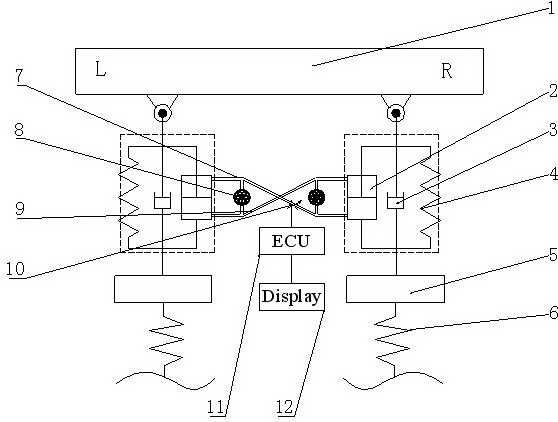 Hydraulic interconnection ISD (Inerter-Spring-Damper) hanger bracket