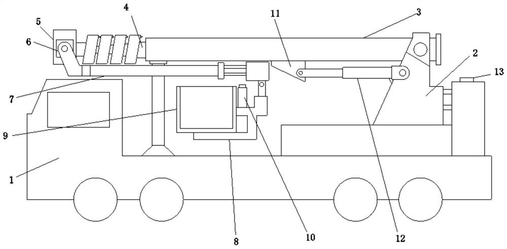 Hydraulic system of hydraulic aerial cage