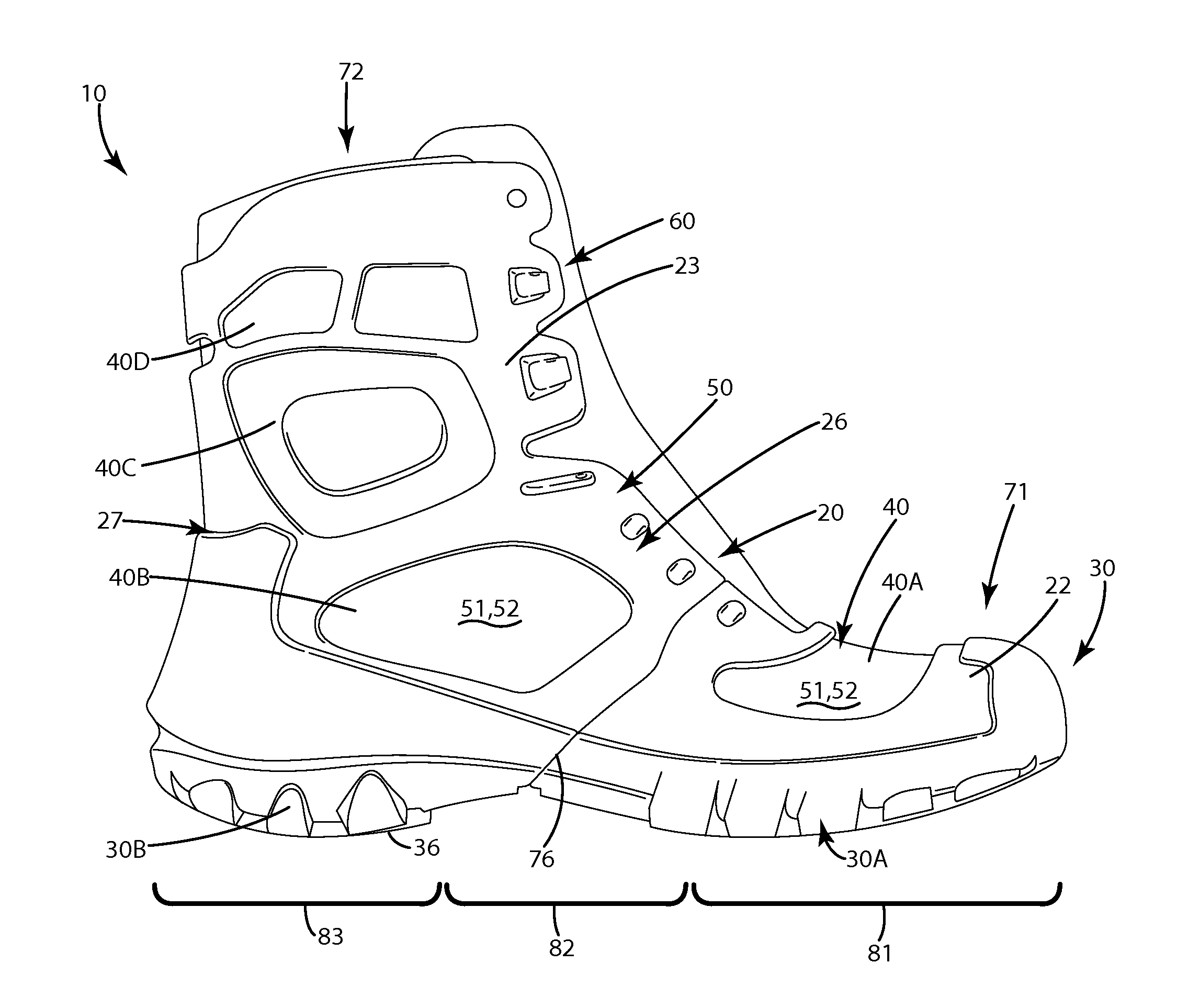 Injection molded footwear and related method of manufacture