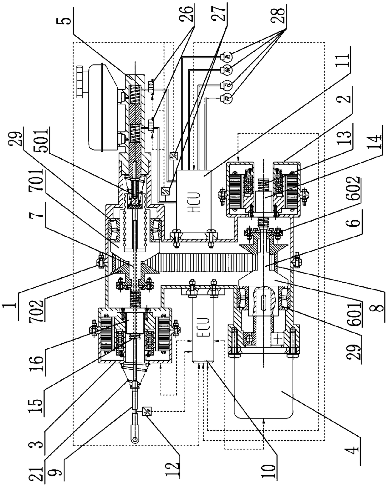 Integrated electronic hydraulic braking system capable of actively switching driving styles
