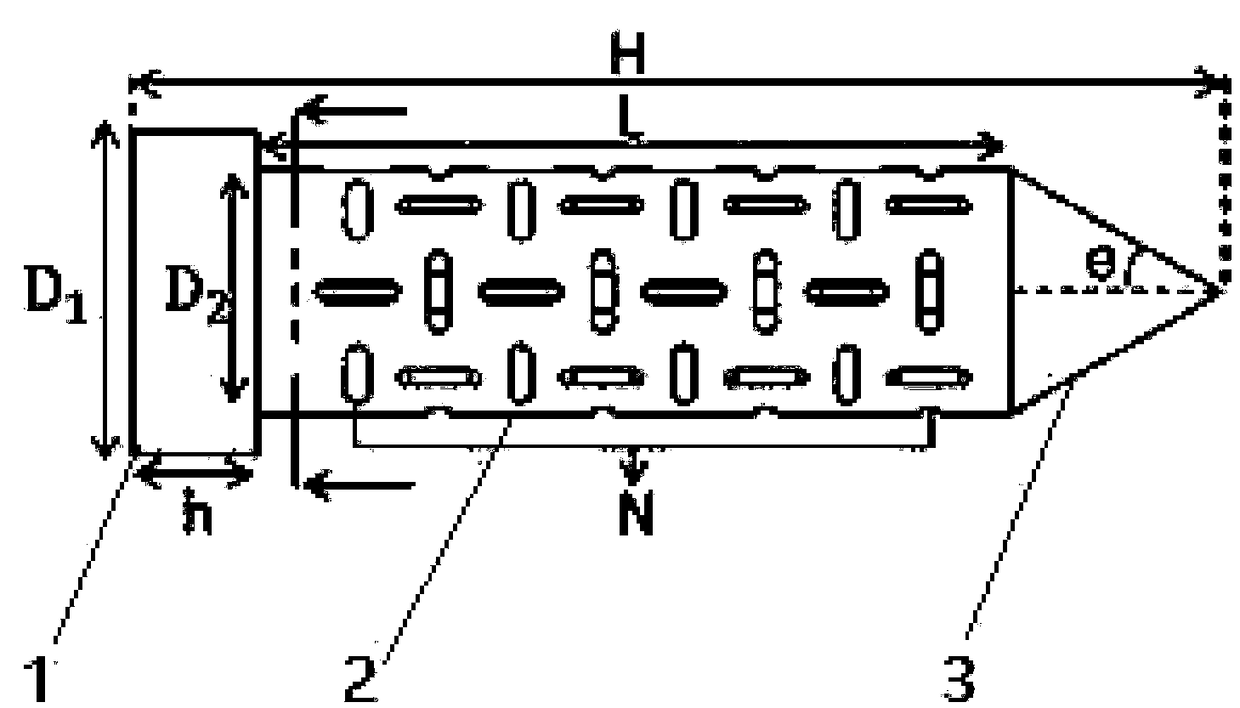 Nail with negative Poisson's ratio effect and design method thereof