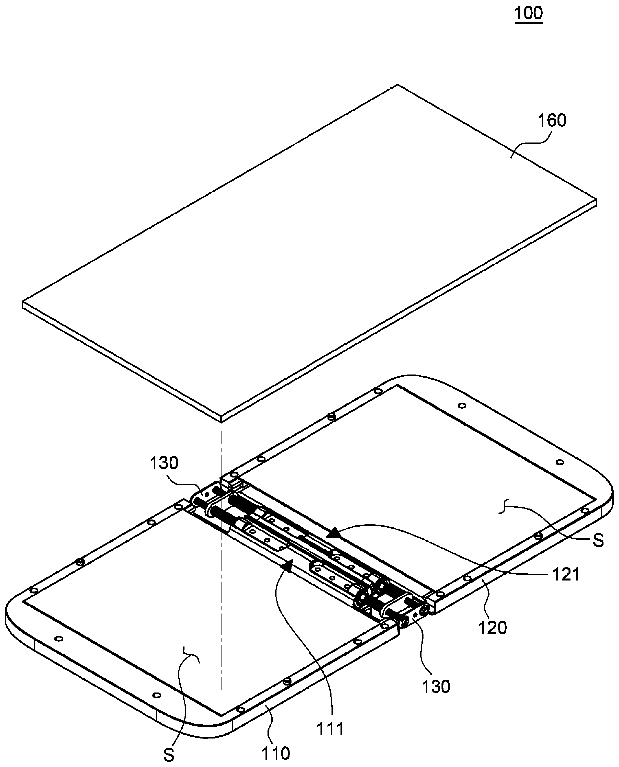 Foldable display device and frame device