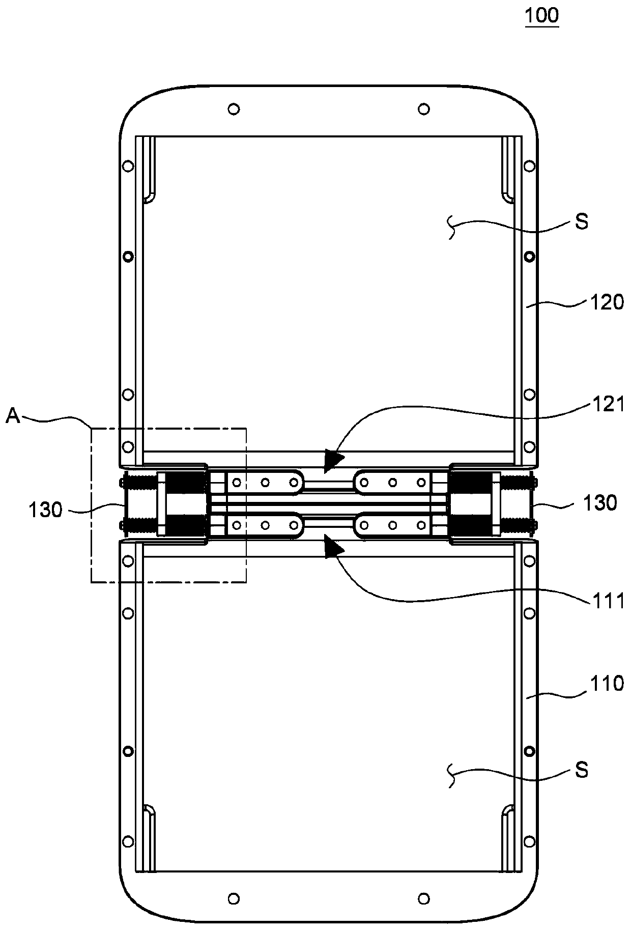 Foldable display device and frame device