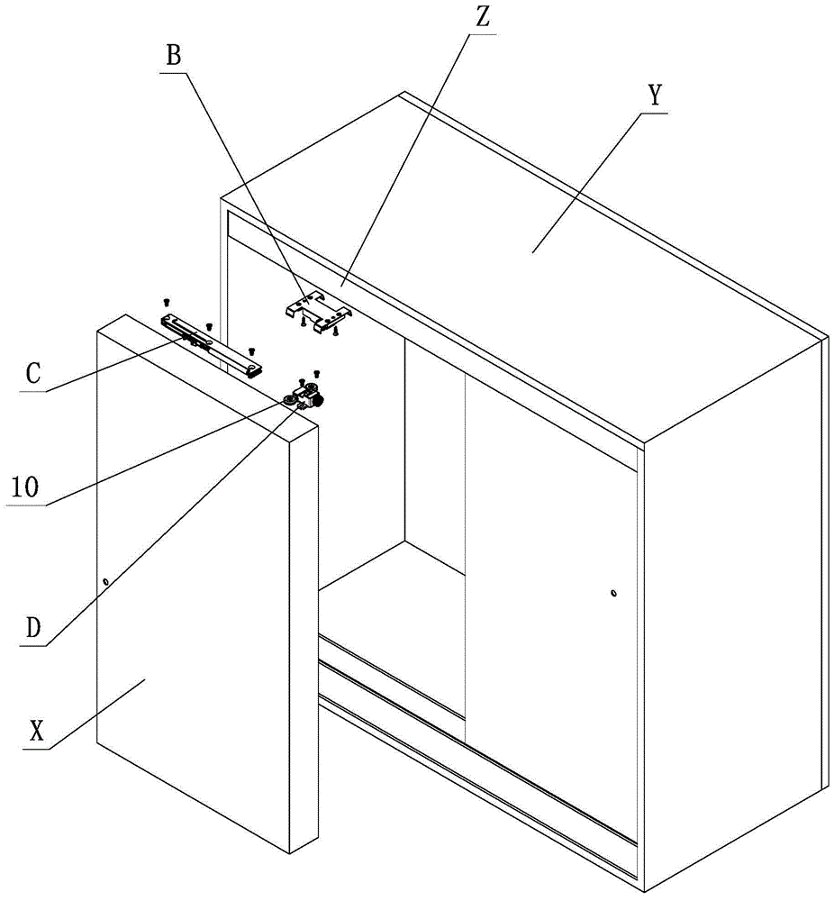 Anti-jump Stable Adjustment Structure for Furniture Sliding Doors