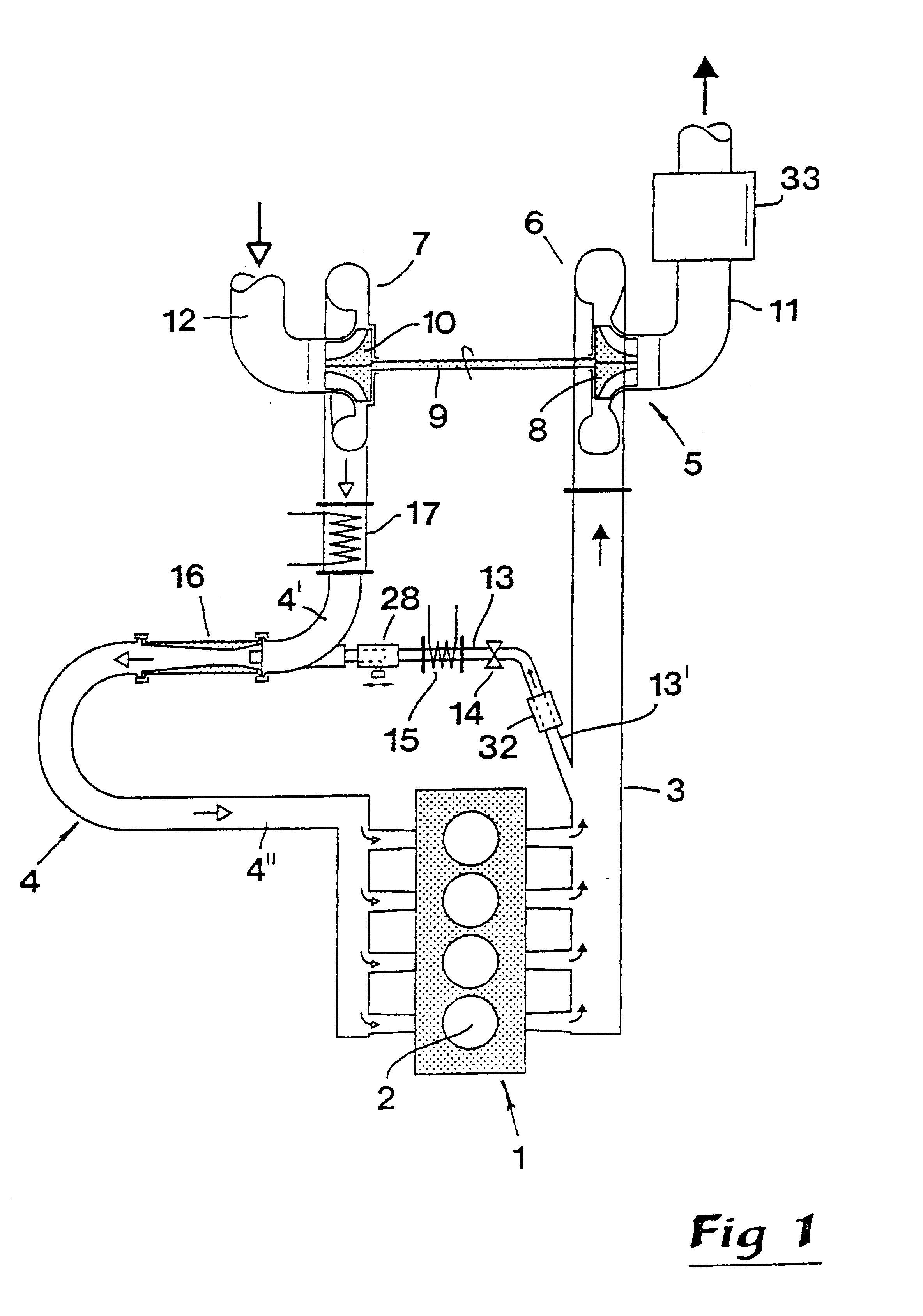 Device for the transfer of exhaust gas from the exhaust collector of a supercharged internal combustion engine to the inlet conduit thereof