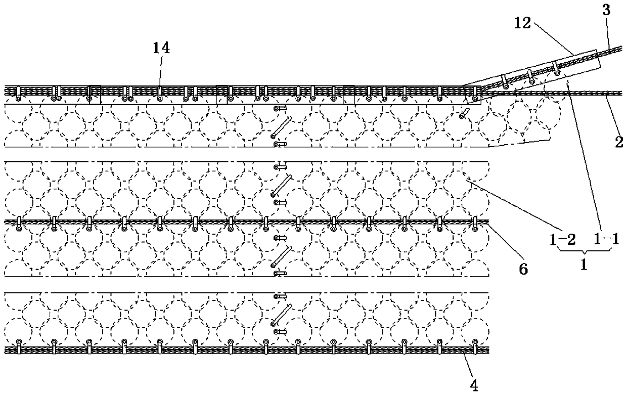 Flexible blocking screen for debris flow and flexible blocking dam for debris flow