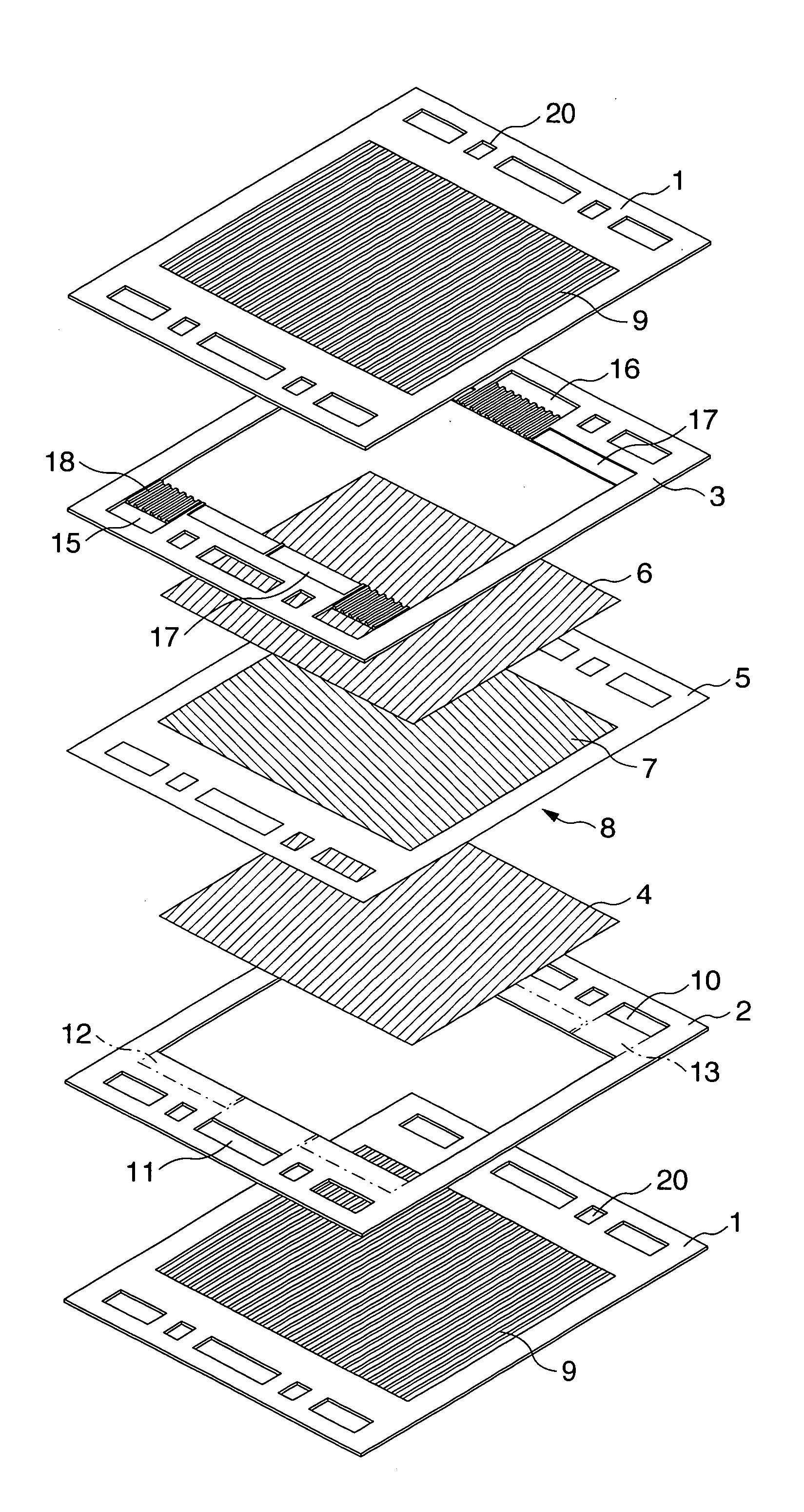 Solid polymer type fuel cell, metal separator for fuel cell, and kit for fuel cell