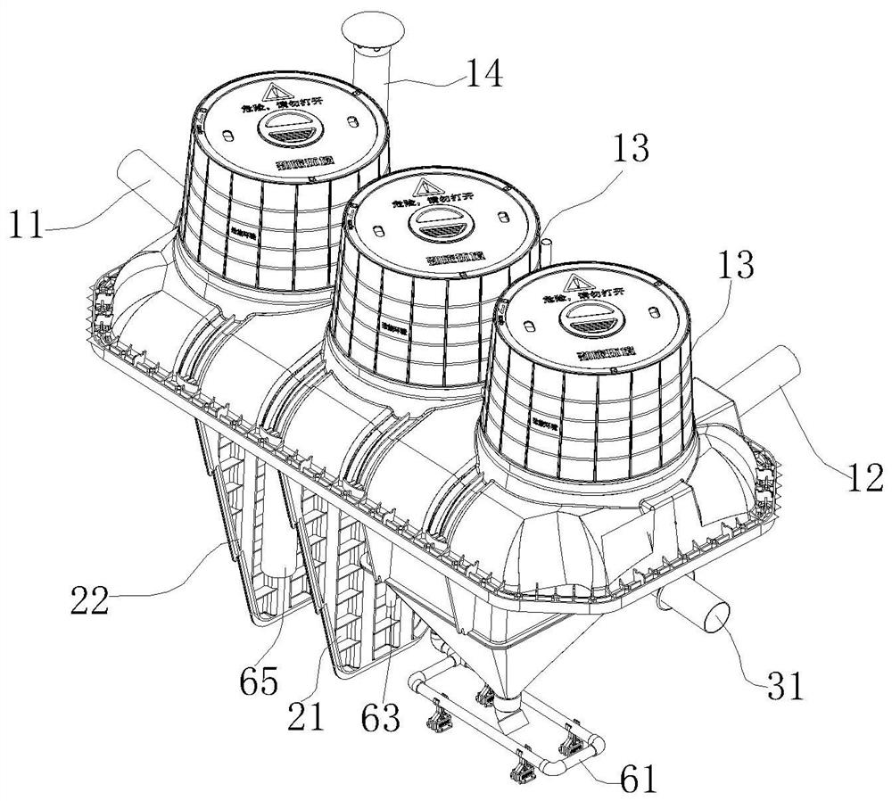 Integrated excrement treatment device