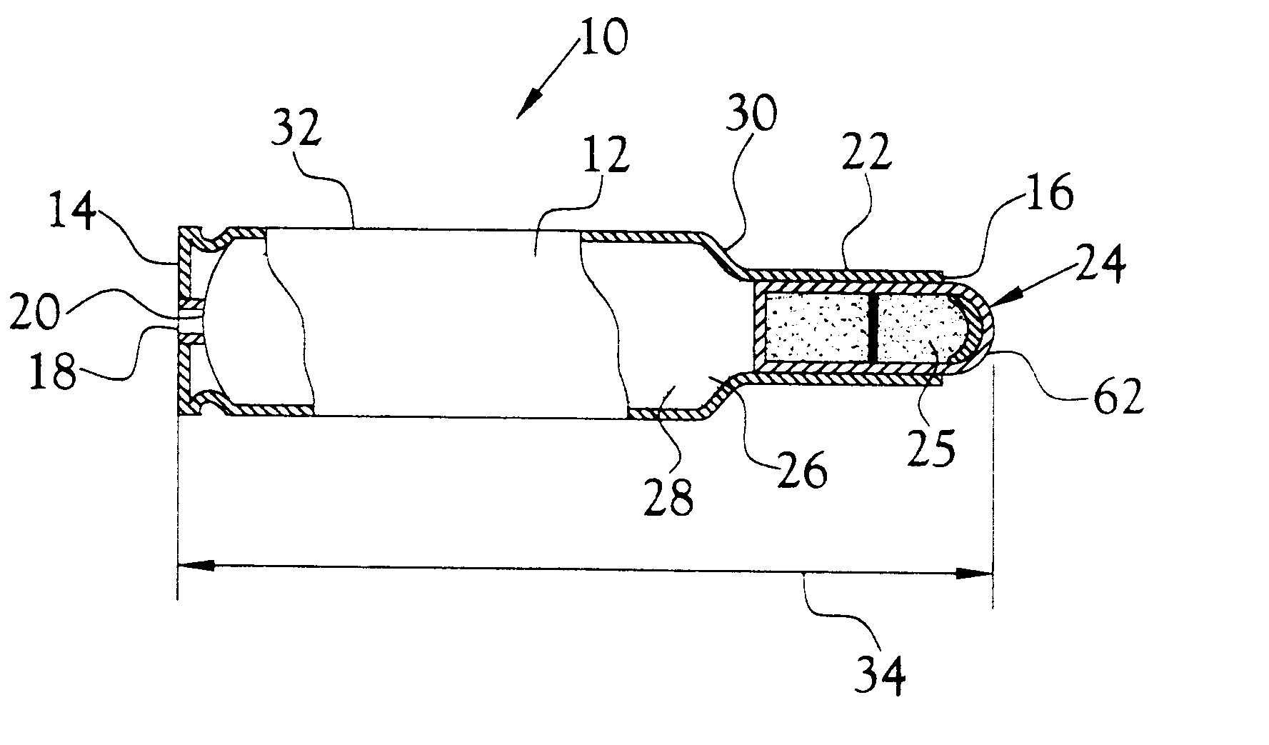 Method for the manufacture of a multi-part projectile for gun ammunition and product produced thereby
