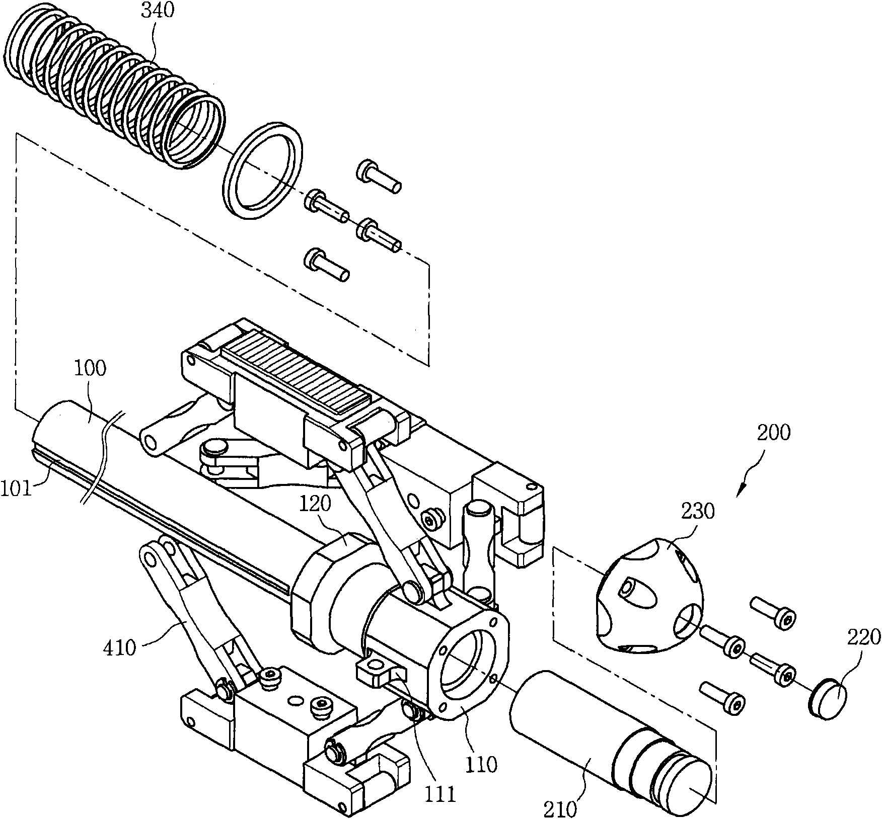 Inspecting device including detachable probe